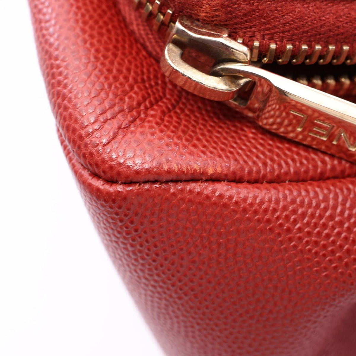 Chanel Bordeaux Grained Calfskin Handbag Shoulder Bag (Pre-Owned)