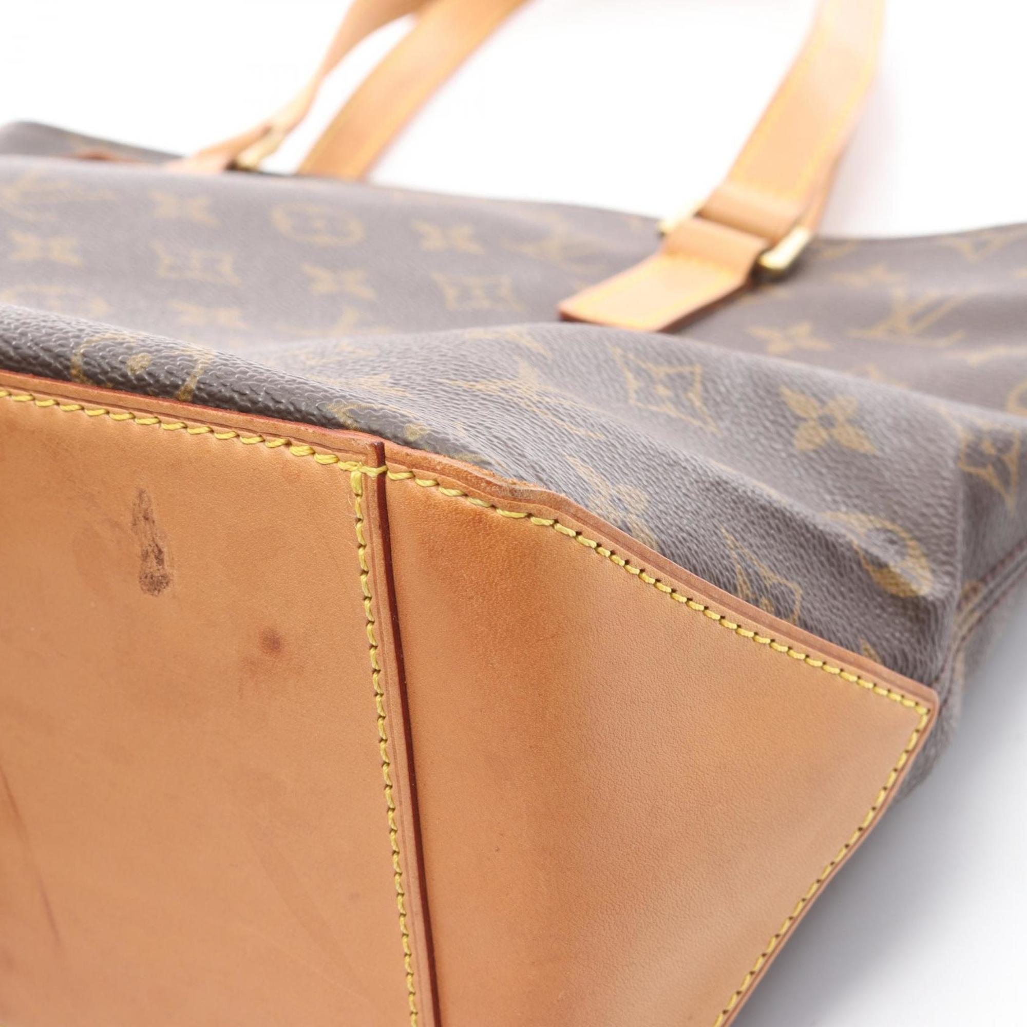 Louis Vuitton Brown Coated Canvas Leather Handbag Shoulder Bag (Pre-Owned)