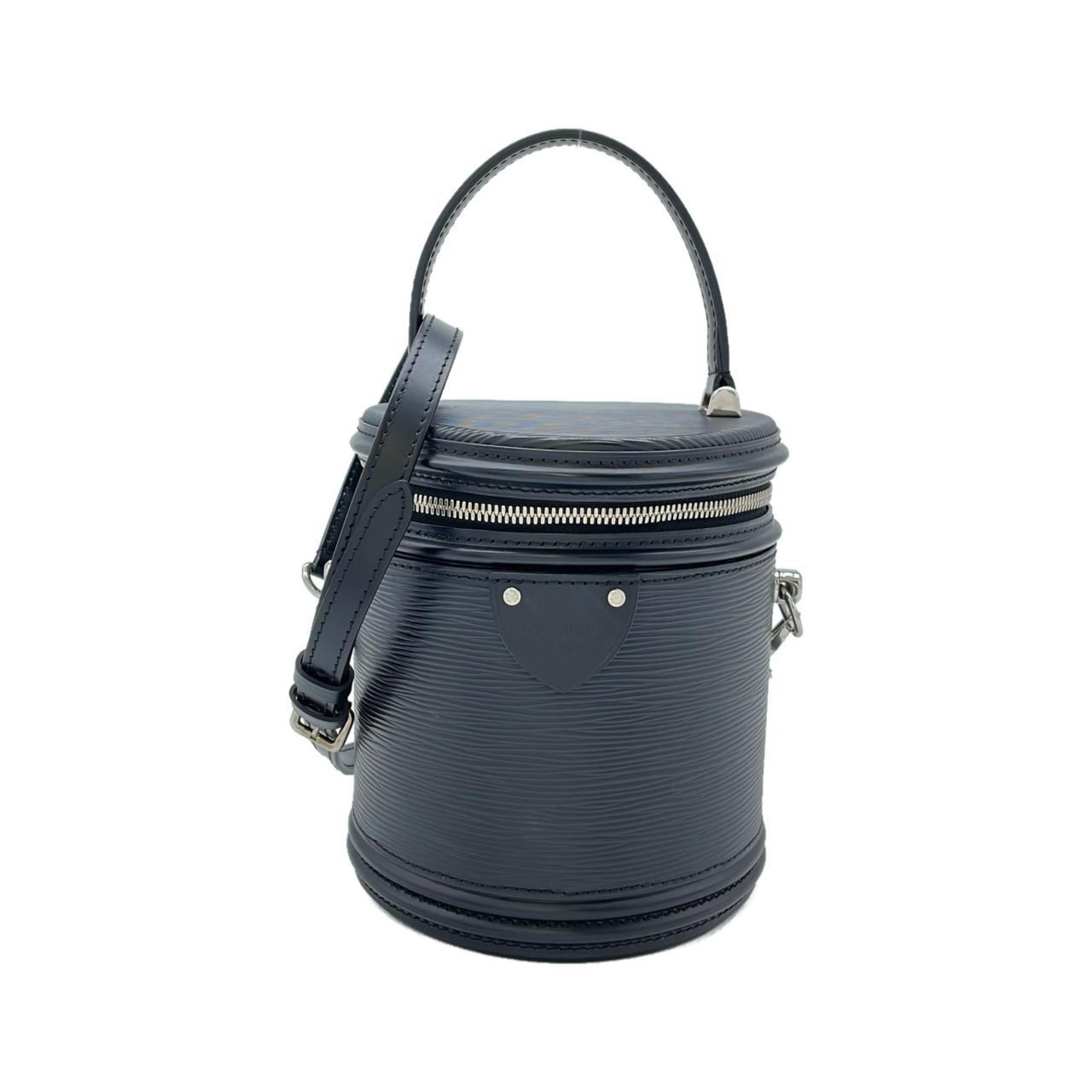 Louis Vuitton Black Leather Handbag (Pre-Owned)