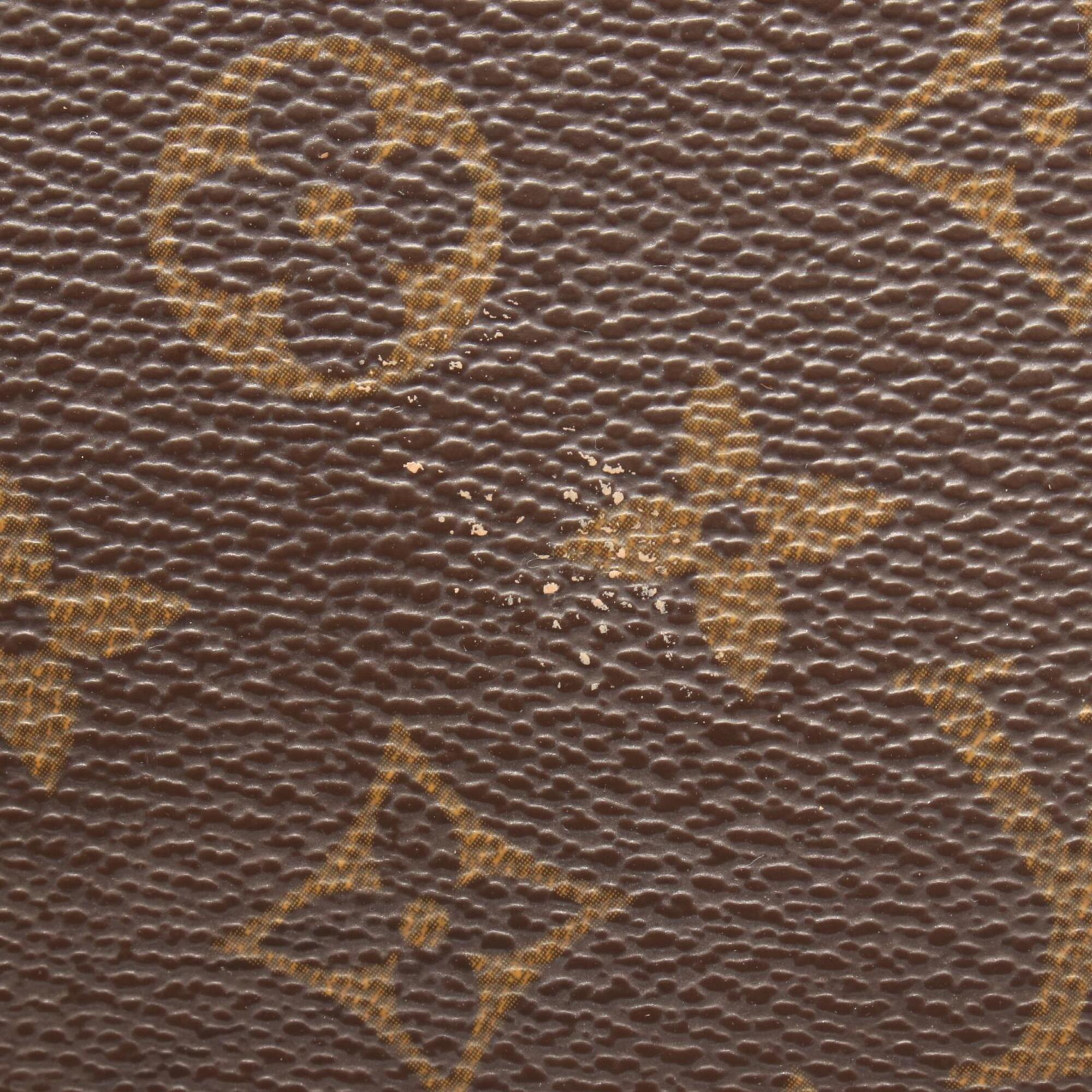 Louis Vuitton Brown Monogram Leather Handbag Shoulder Bag (Pre-Owned)