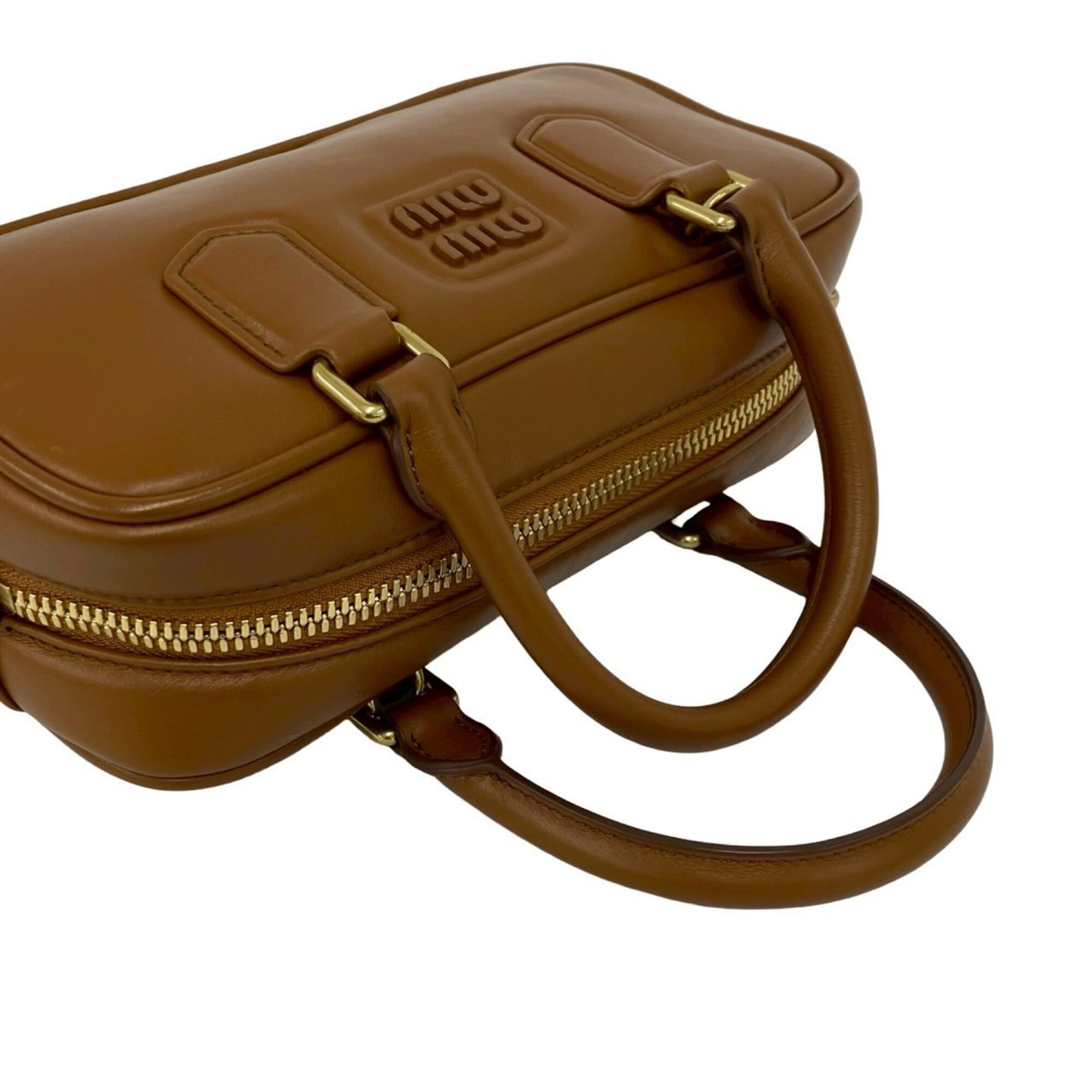 Miu Miu Brown Leather Handbag Shoulder Bag (Pre-Owned)