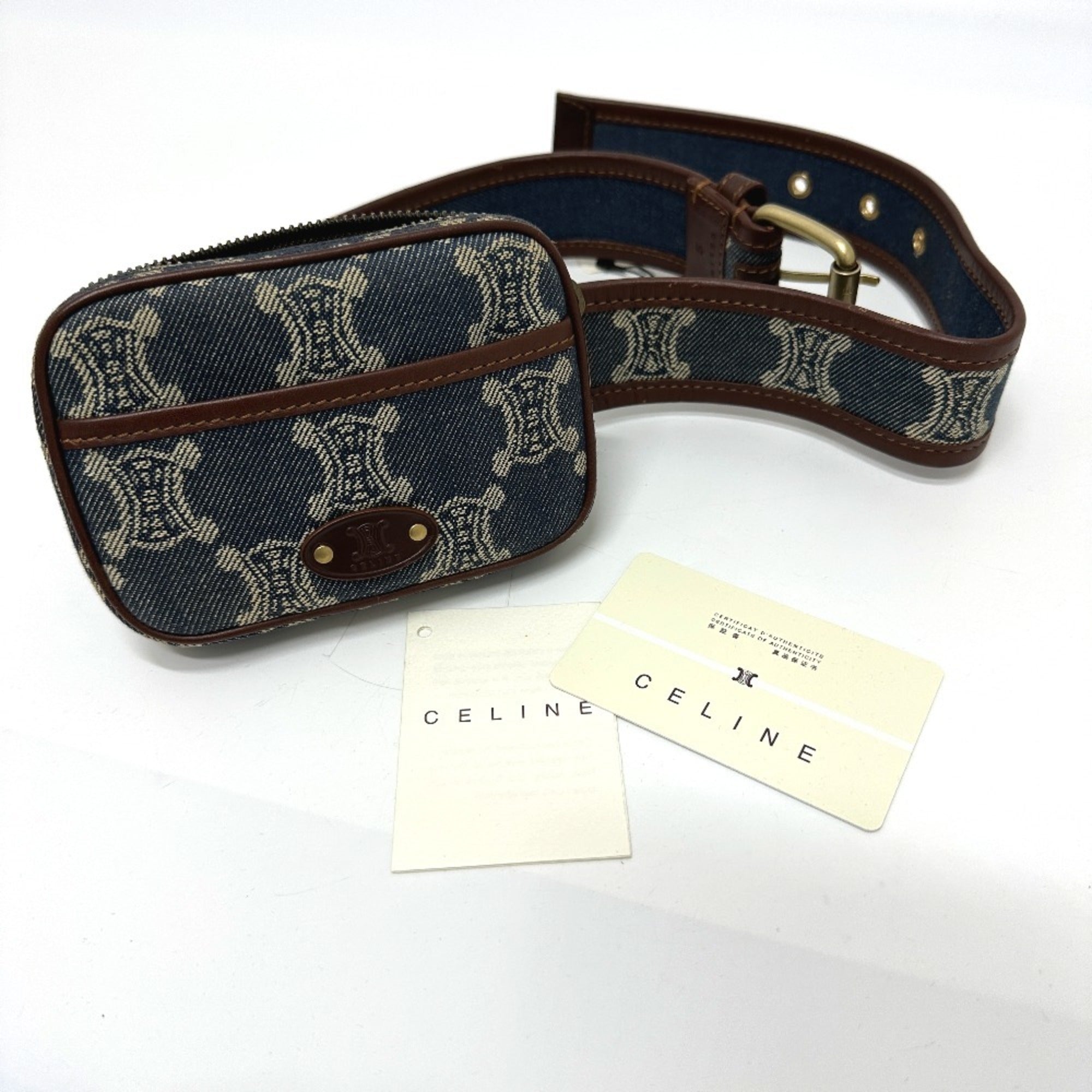 Celine Blue Denim Fanny Pack Pouch (Pre-Owned)