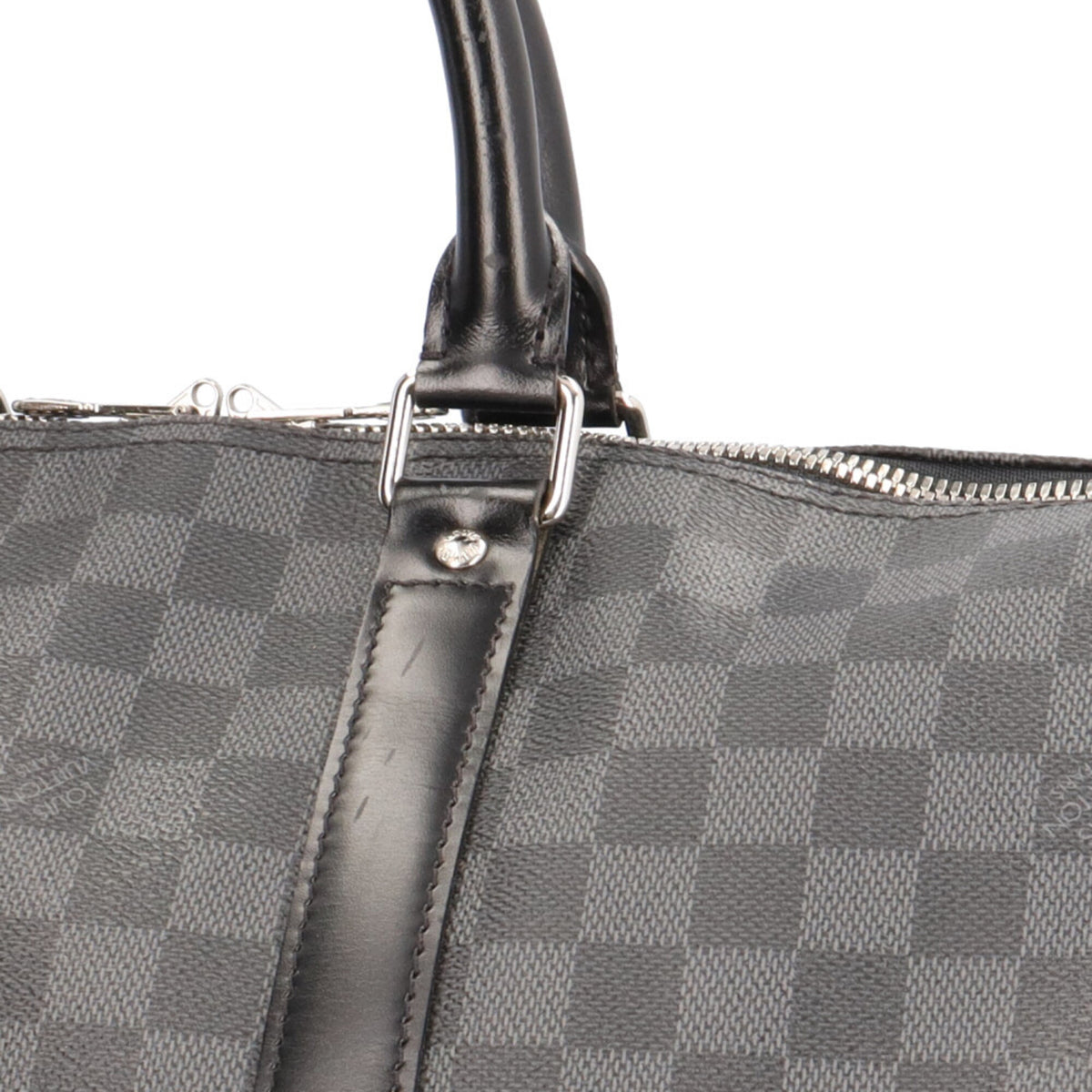 Louis Vuitton Damier Graphite Black Gray Damier Graphite Boston Bag (Pre-Owned)