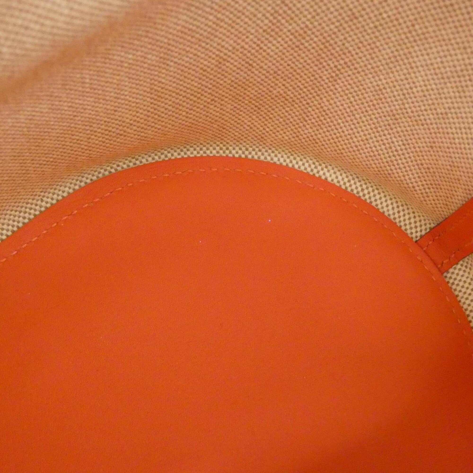 Hermes Beige Ecru Orange Toile H Swift Leather Handbag (Pre-Owned)