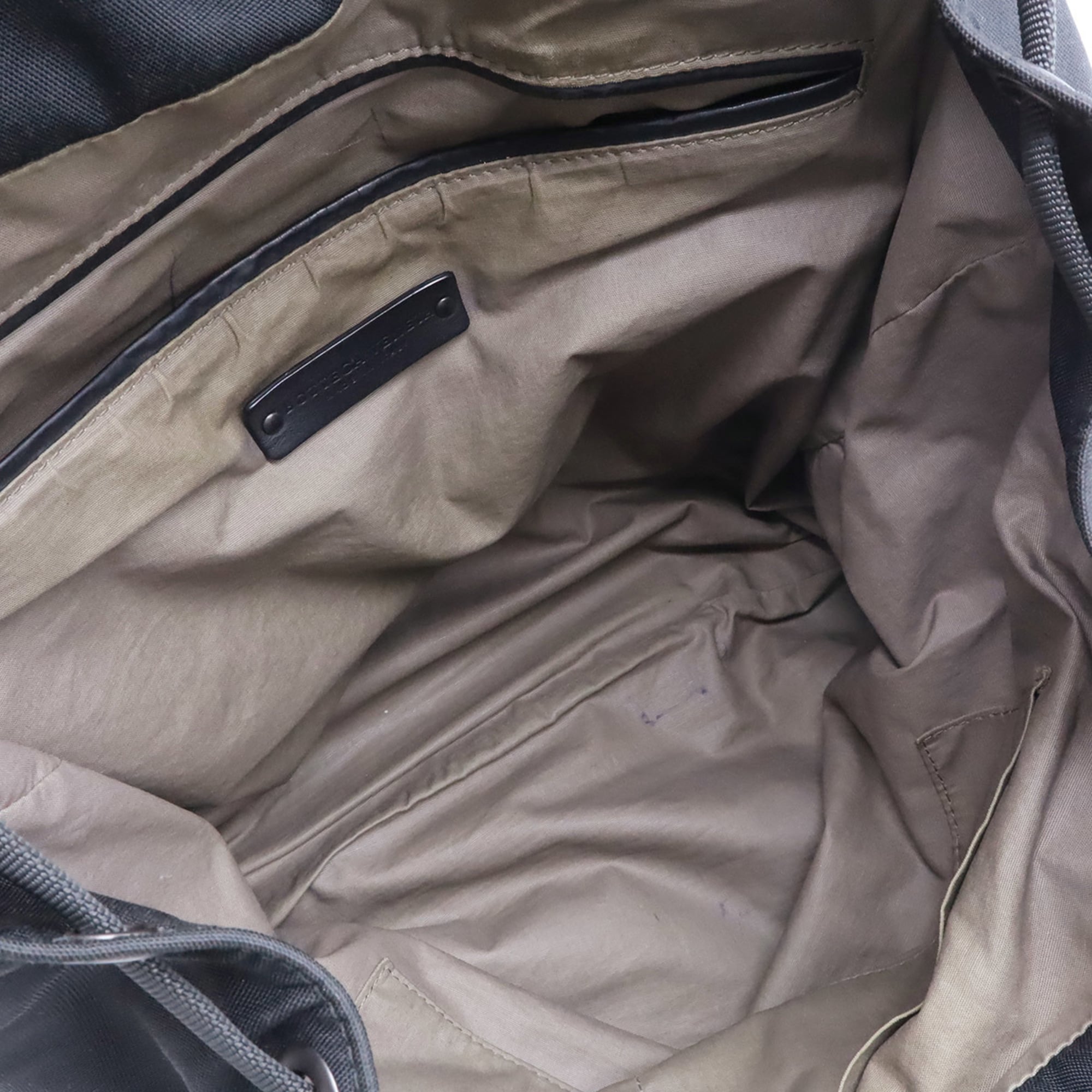 Bottega Veneta Black Nylon Leather Backpack (Pre-Owned)