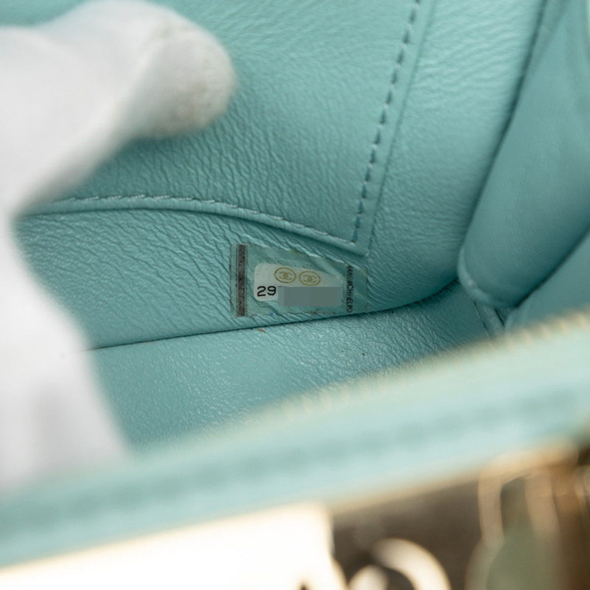 Chanel Matelasse Light Blue Leather Handbag Shoulder Bag (Pre-Owned)
