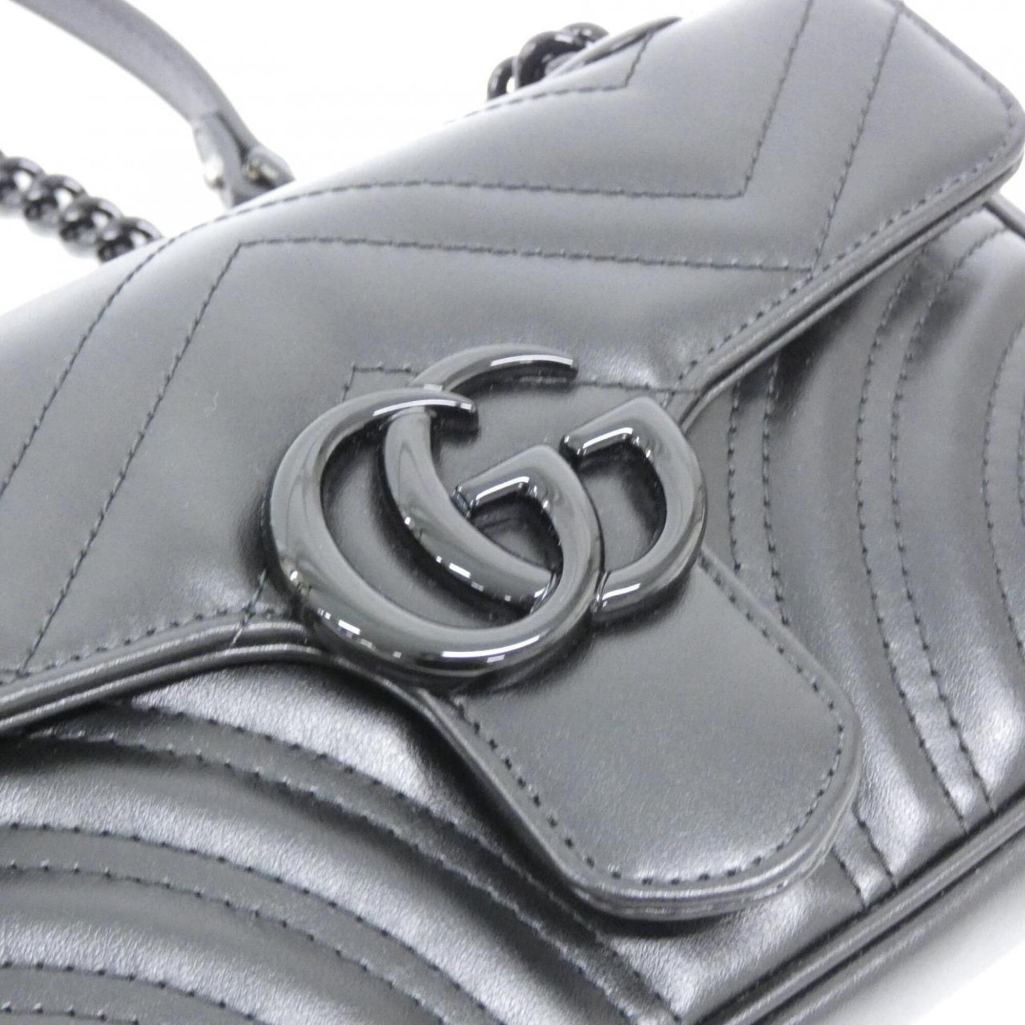 Gucci Black Quilting Leather Shoulder Bag (Pre-Owned)