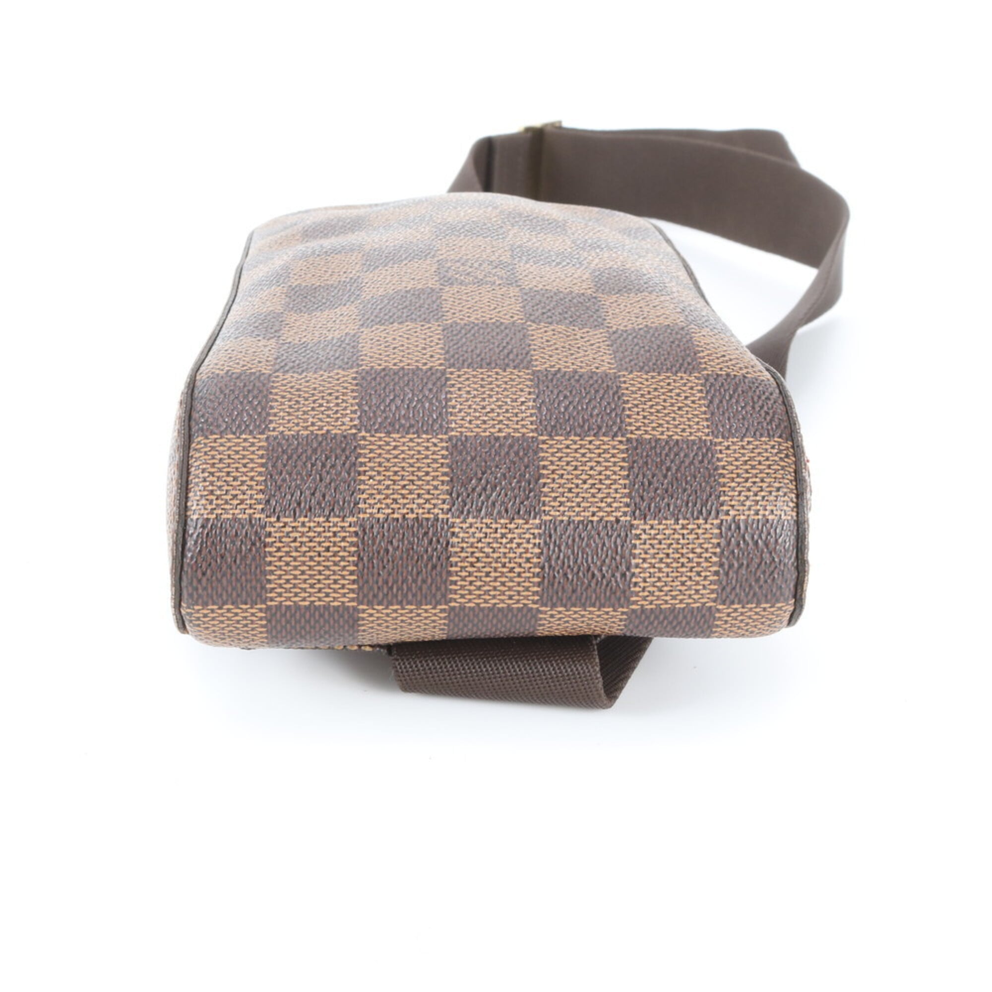 Louis Vuitton Damier Canvas Ebene Coated Canvas Leather Pouch Sling Bag (Pre-Owned)