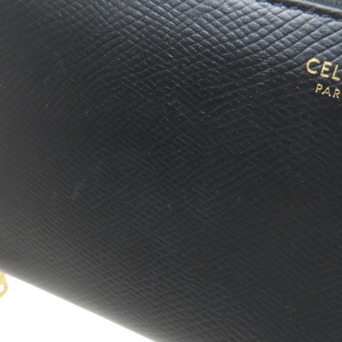 Celine Black Leather Long Wallet (Bi-Fold) (Pre-Owned)