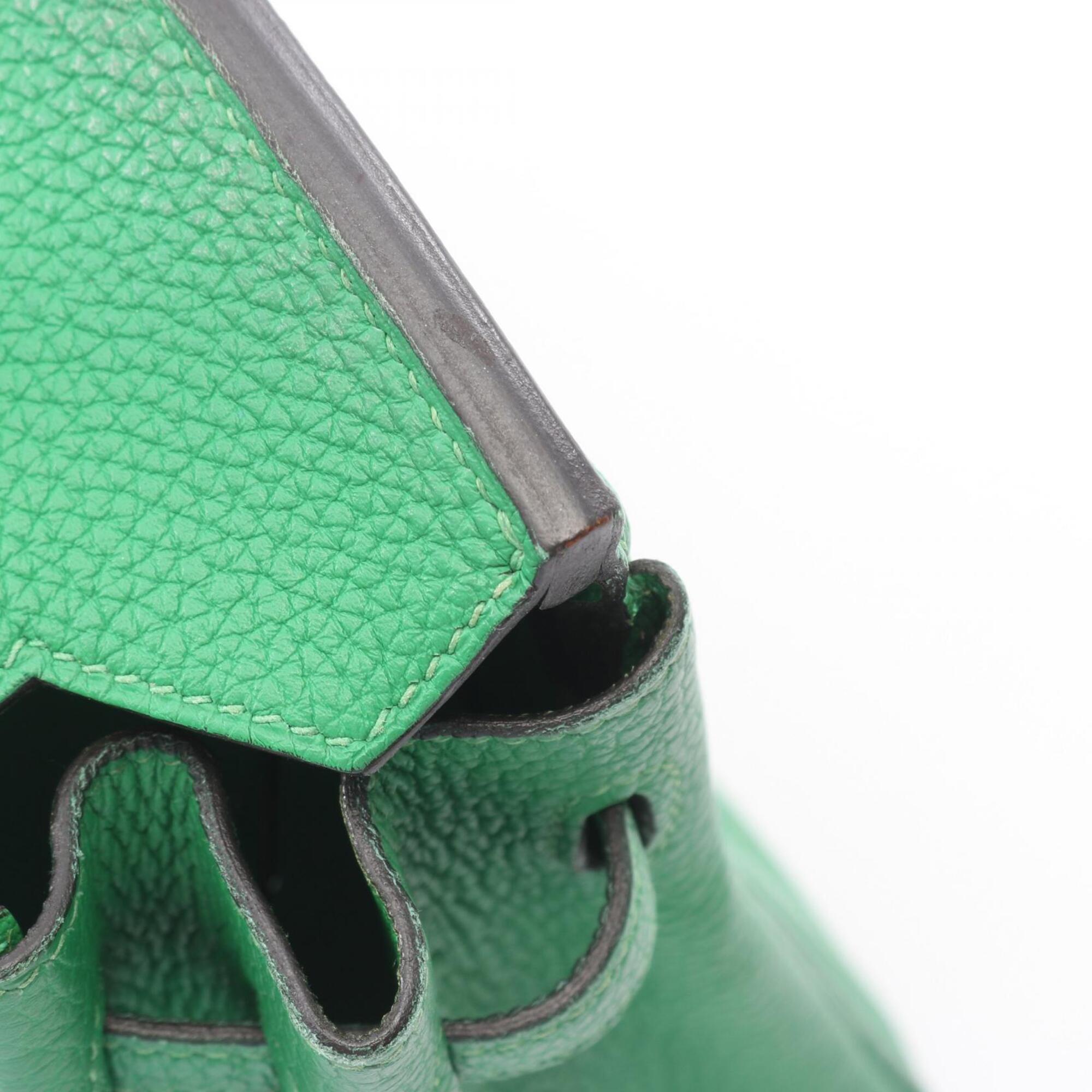 Hermes Green Togo Leather Handbag (Pre-Owned)