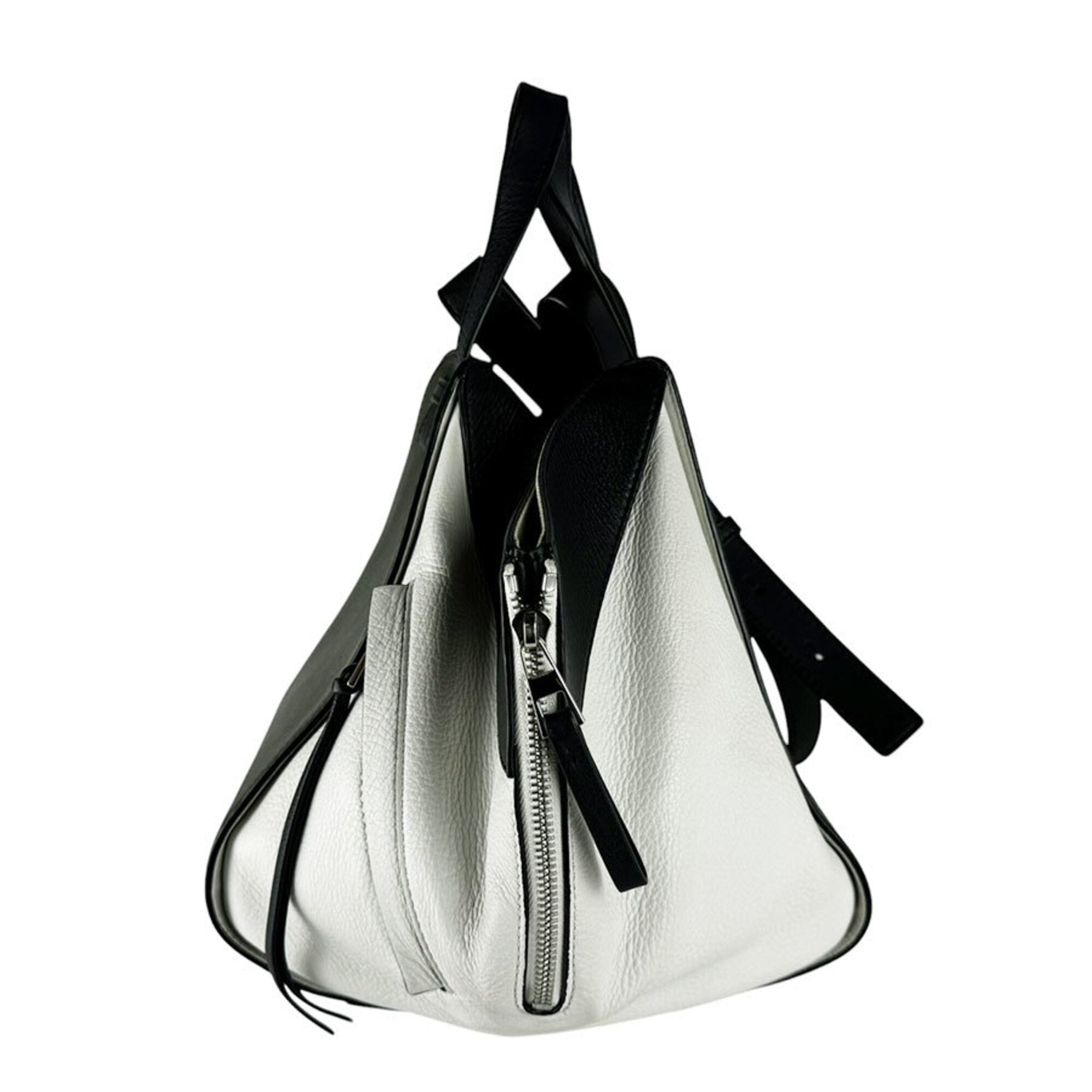 Loewe Black Khaki White Leather Handbag Shoulder Bag (Pre-Owned)
