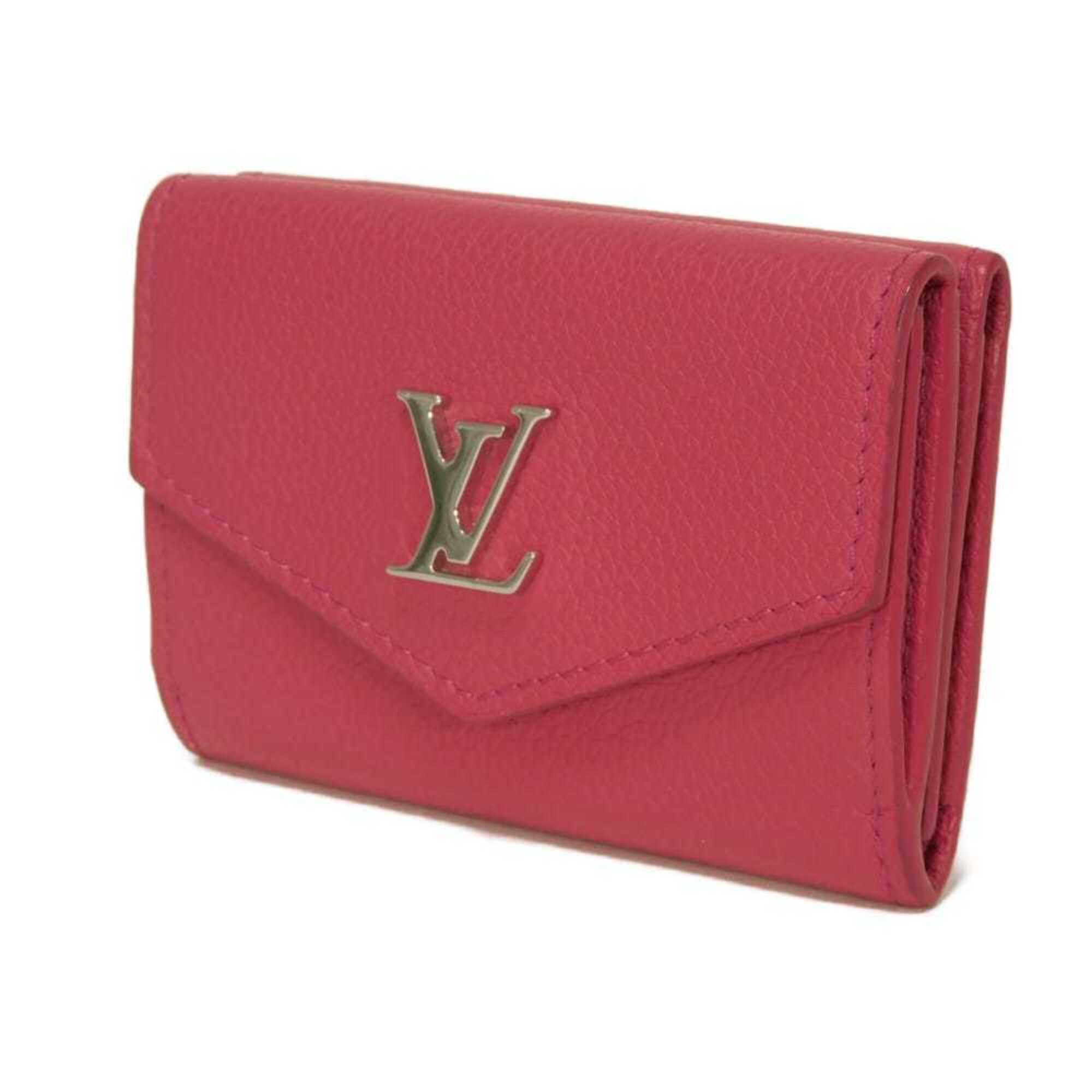Louis Vuitton Pink Leather Wallet (Tri-Fold) (Pre-Owned)