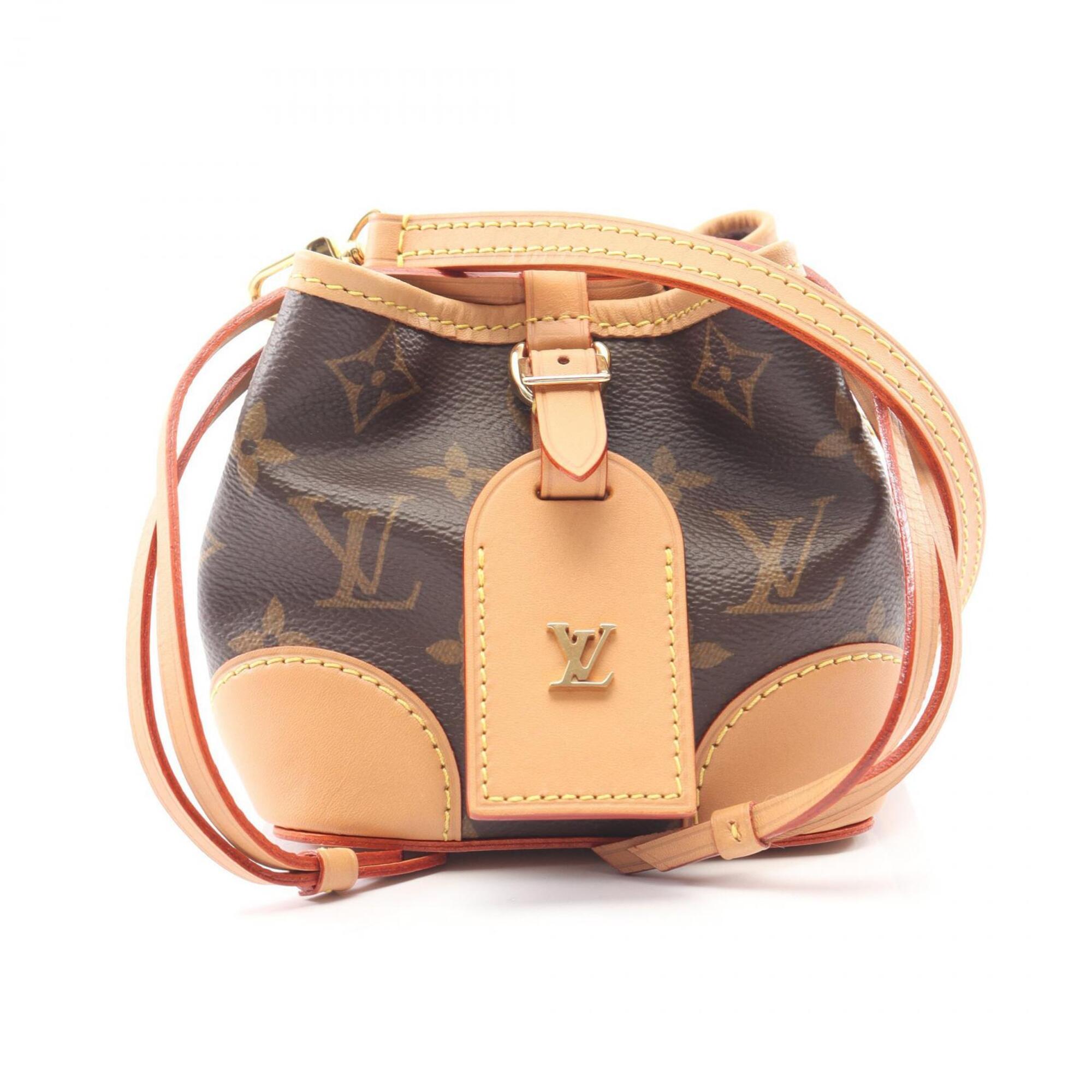 Louis Vuitton Brown Monogram Coated Canvas Leather Handbag Shoulder Bag (Pre-Owned)