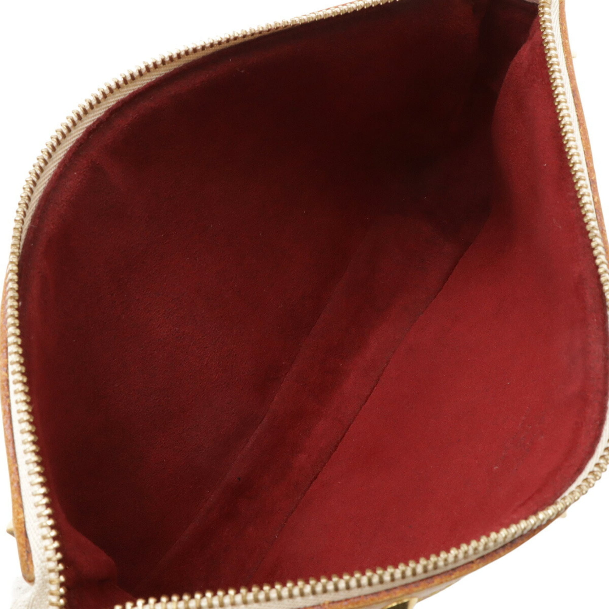 Louis Vuitton Blanc Monogram Canvas Pvc Coated Canvas Handbag Pochette Pouch (Pre-Owned)