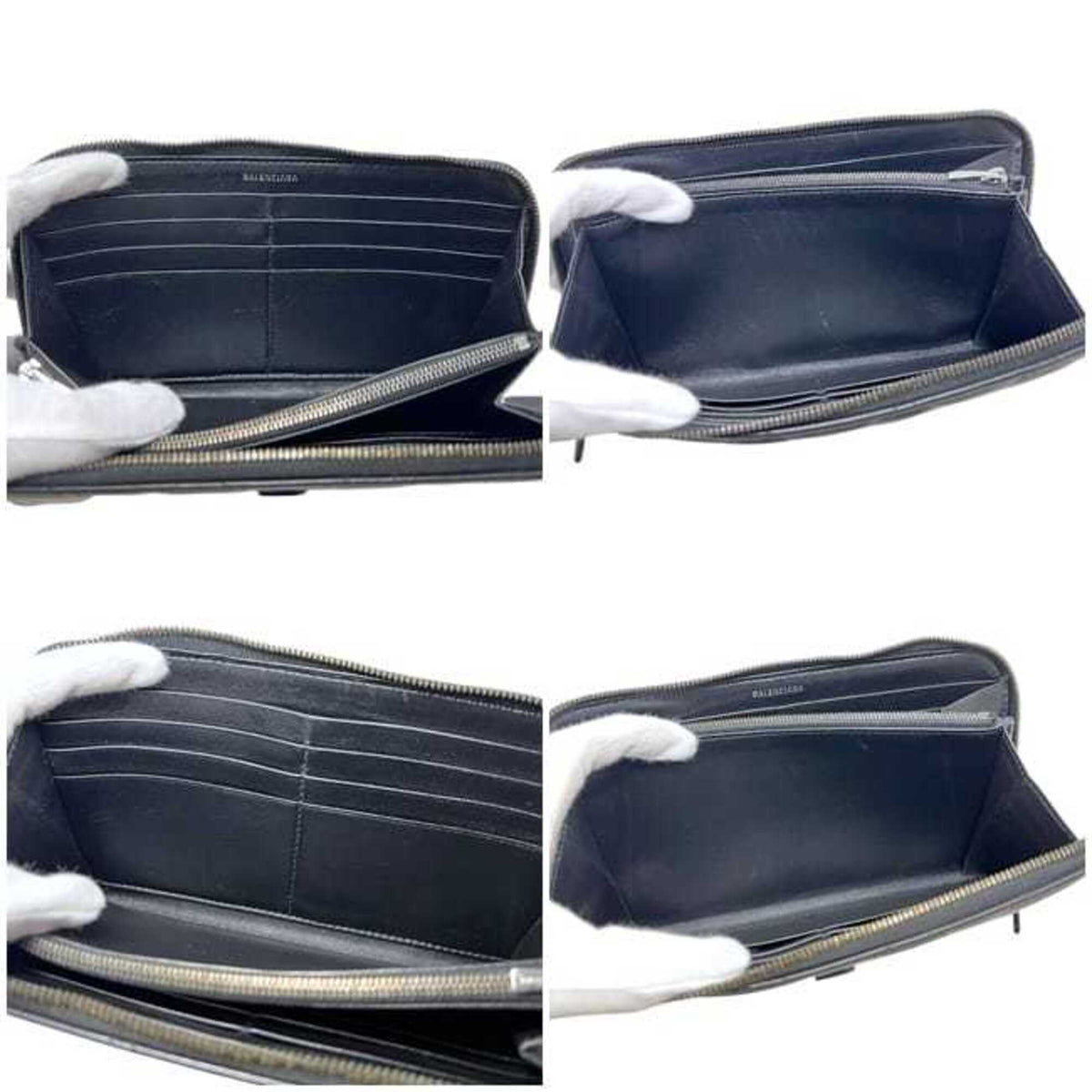 Balenciaga Black Leather Long Wallet (Bi-Fold) (Pre-Owned)