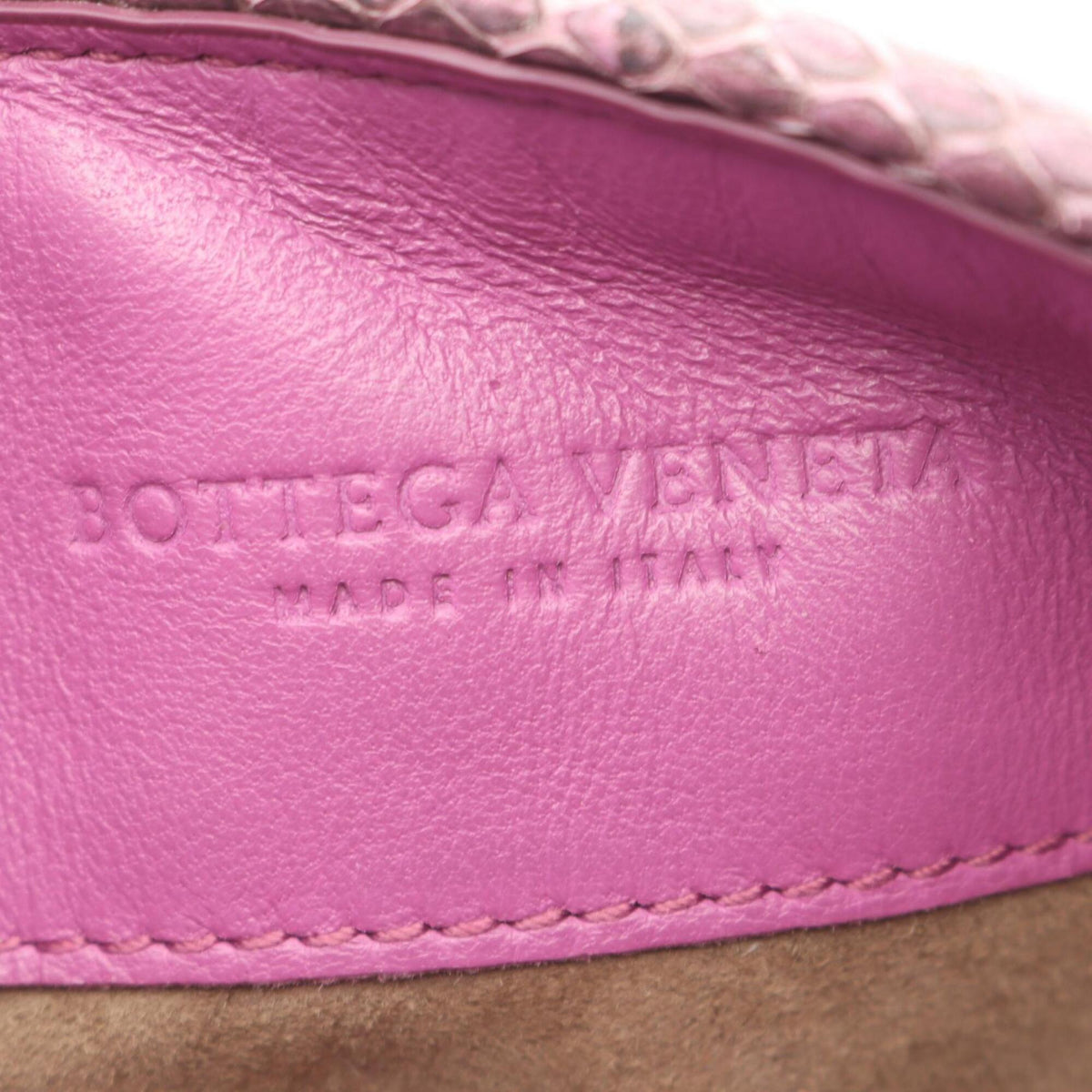 Bottega Veneta Purple Fabric Leather Handbag Shoulder Bag (Pre-Owned)