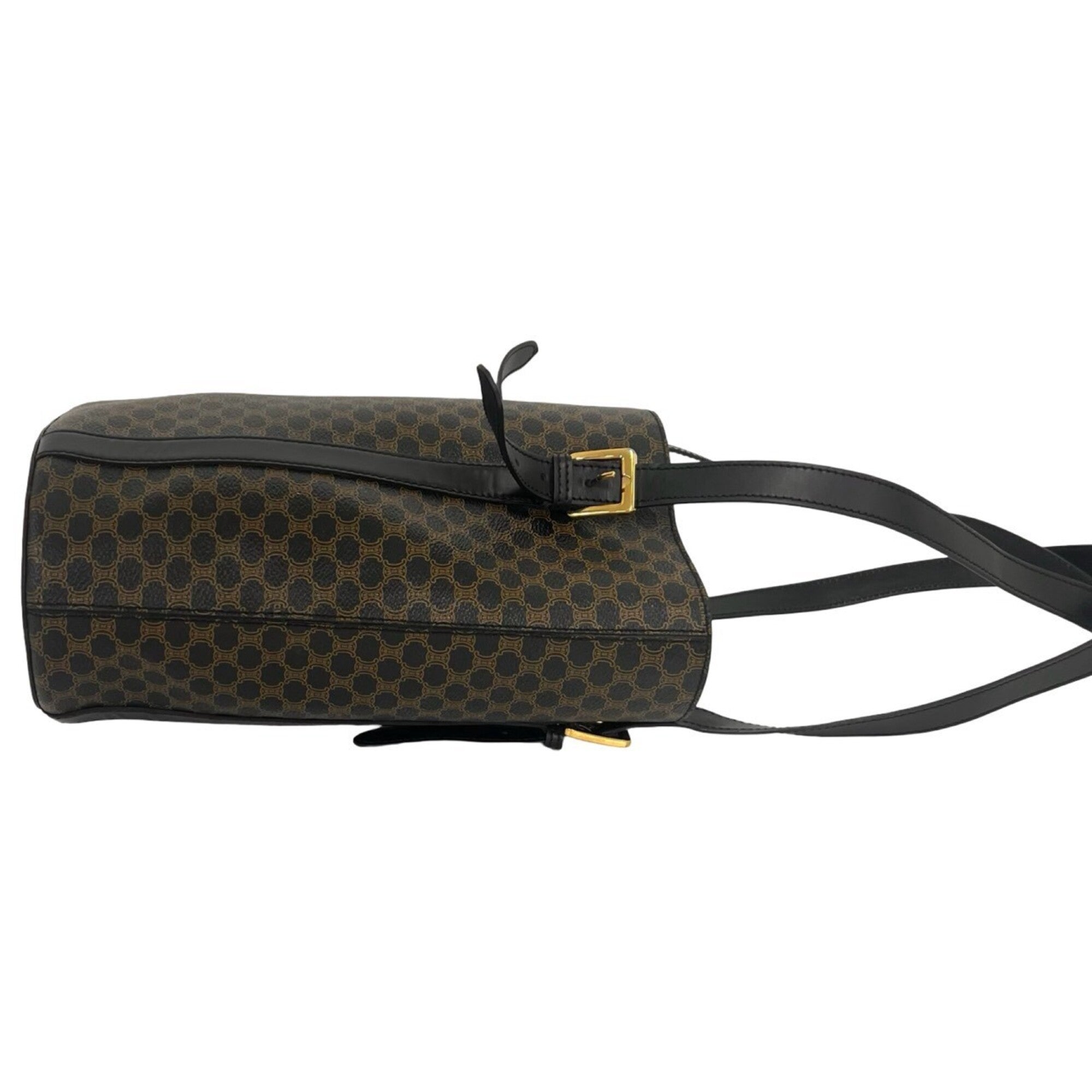 Celine Black Brown Leather Pvc Shoulder Bag Tote Bag (Pre-Owned)