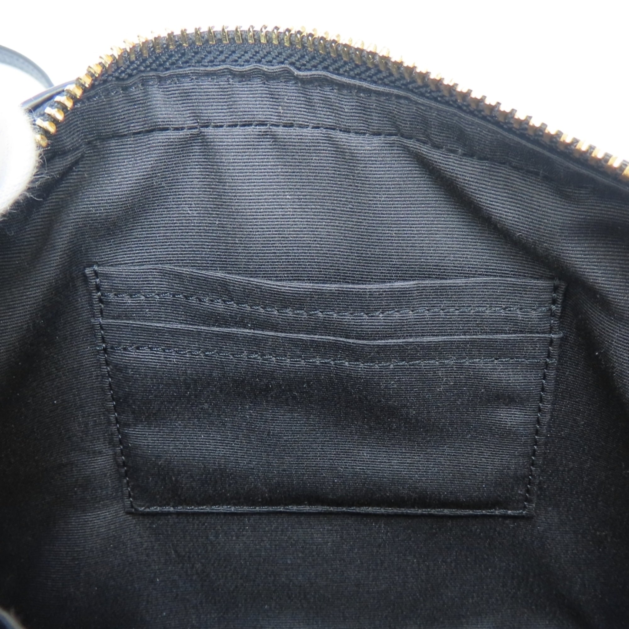 Coach Black Leather Pochette Shoulder Bag (Pre-Owned)