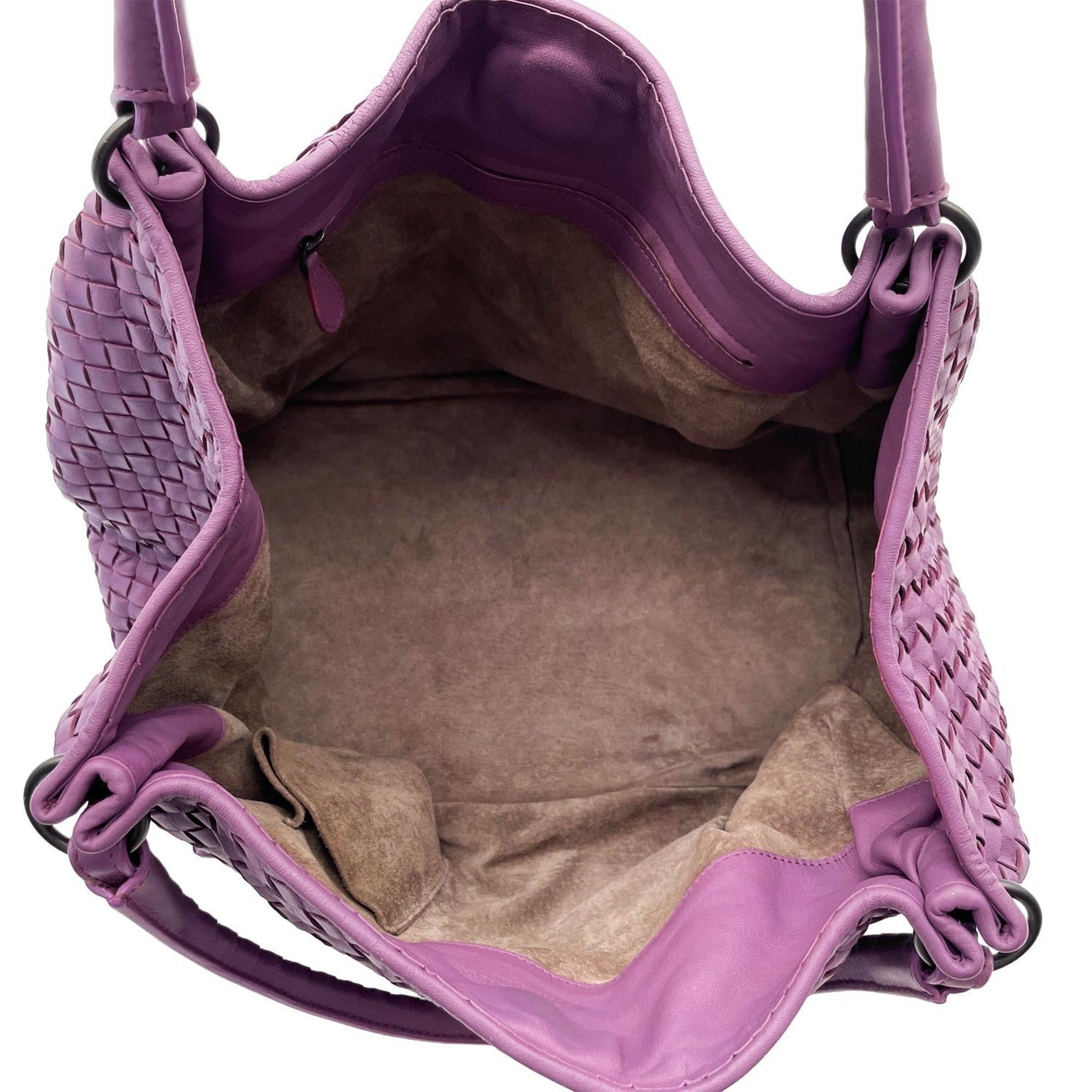 Bottega Veneta Purple Intrecciato Handbag (Pre-Owned)