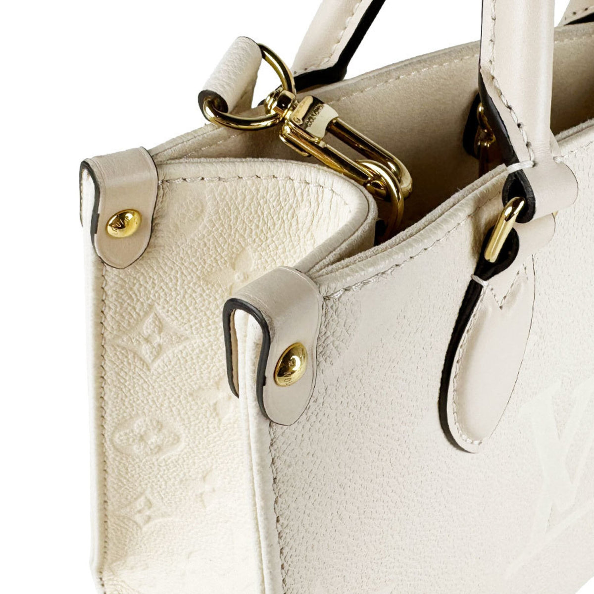 Louis Vuitton Cream Monogram Empreinte Handbag Shoulder Bag (Pre-Owned)