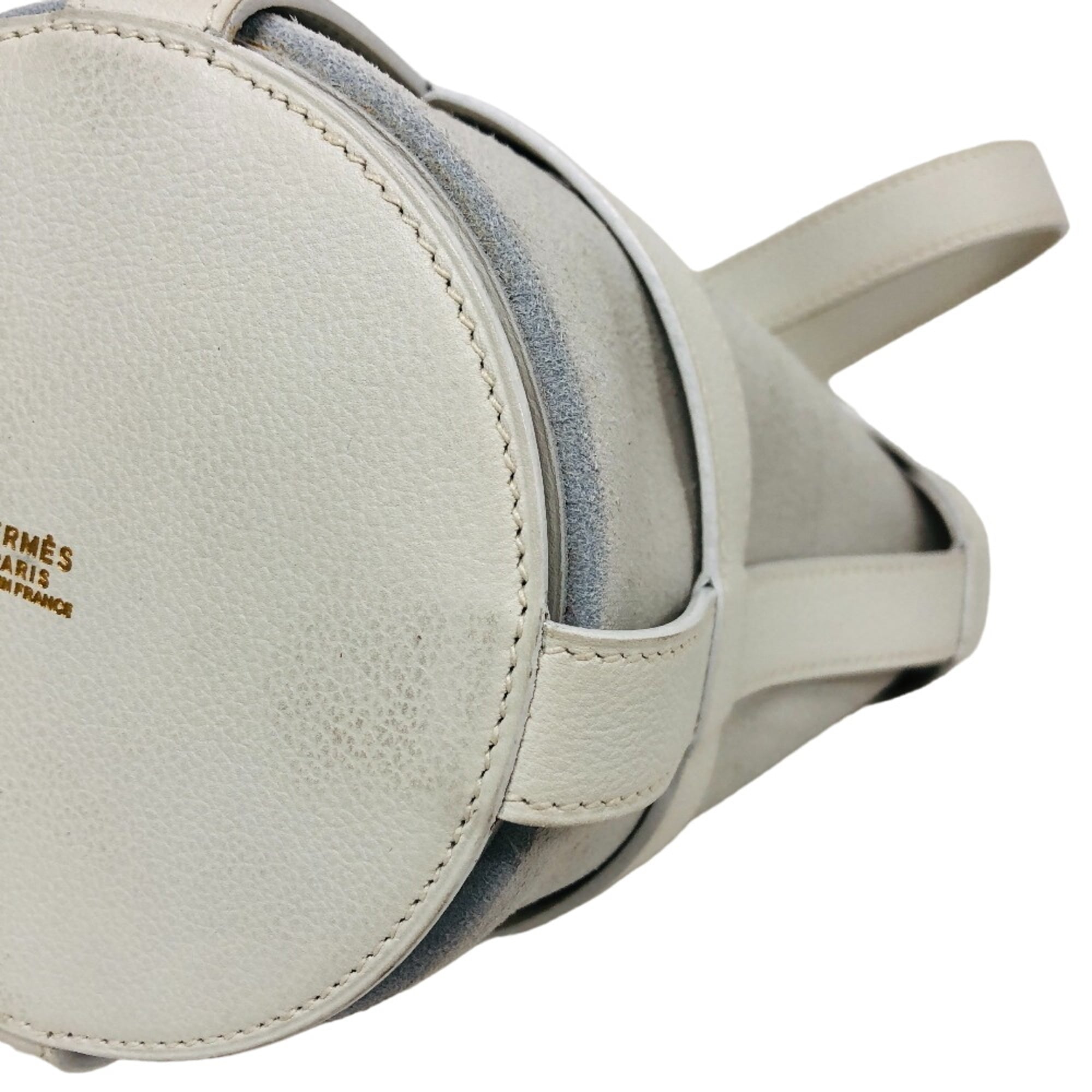 Hermes White Leather Handbag (Pre-Owned)