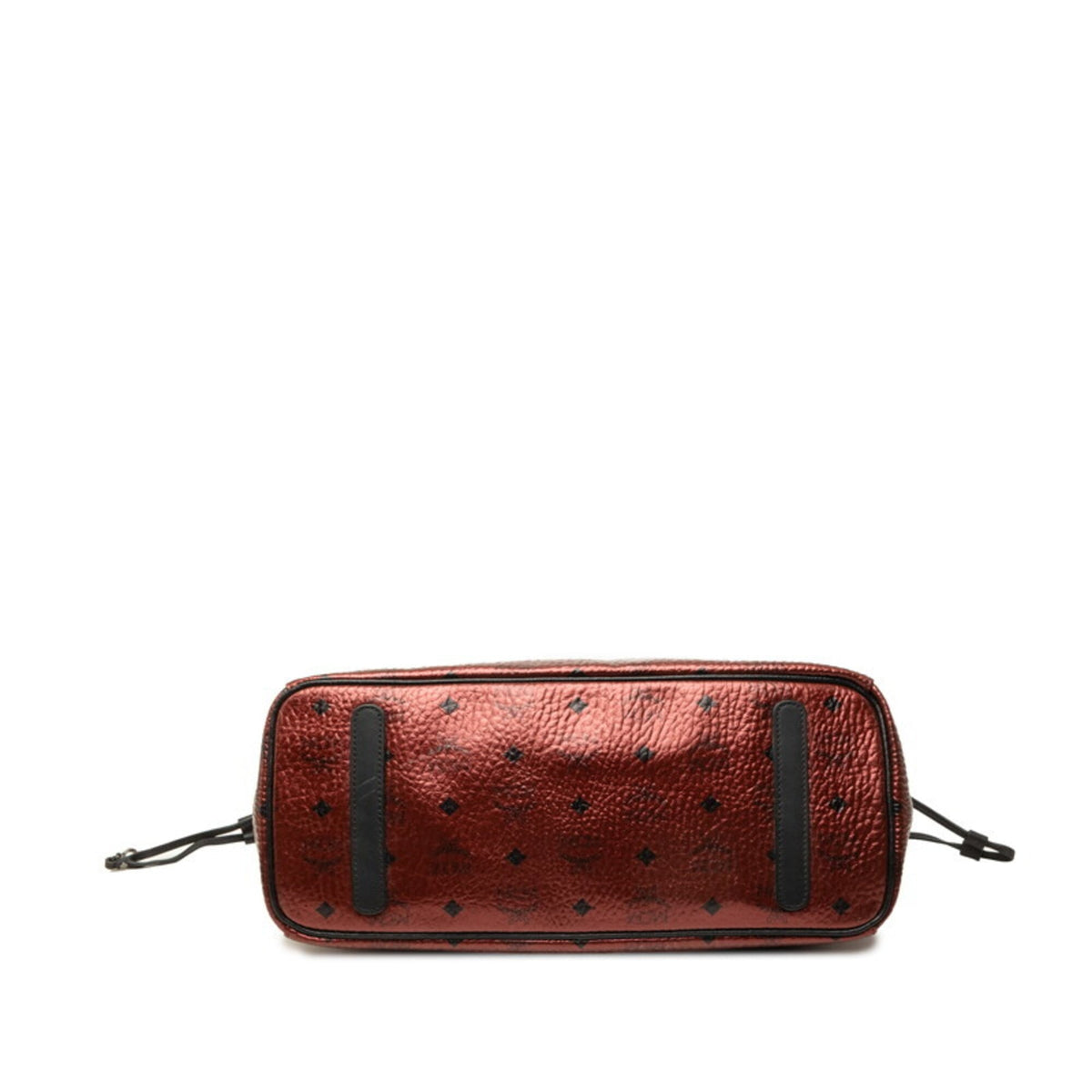 Mcm Black Multi-Color Red Color Leather Pouch Shoulder Bag Tote Bag (Pre-Owned)
