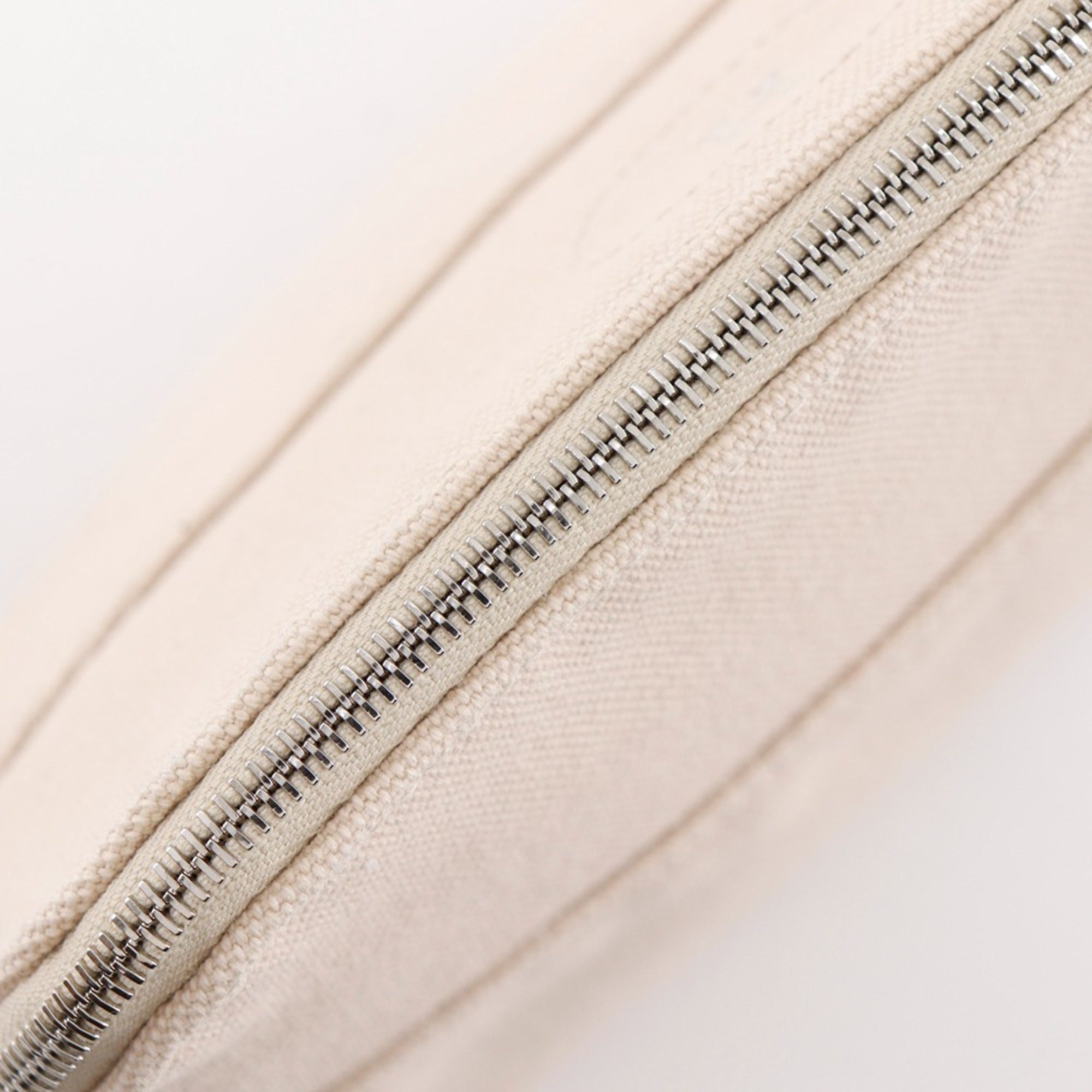 Hermes Beige Canvas Pouch (Pre-Owned)