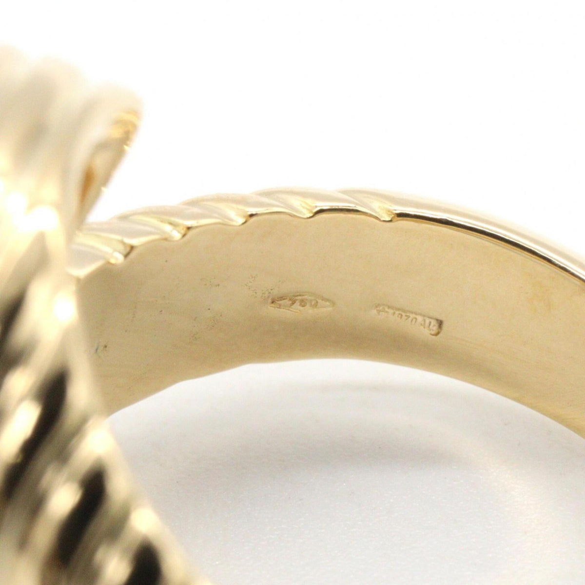 Bvlgari Gold Blue Green Yellow Gold (18K) Band Ring (Pre-Owned)
