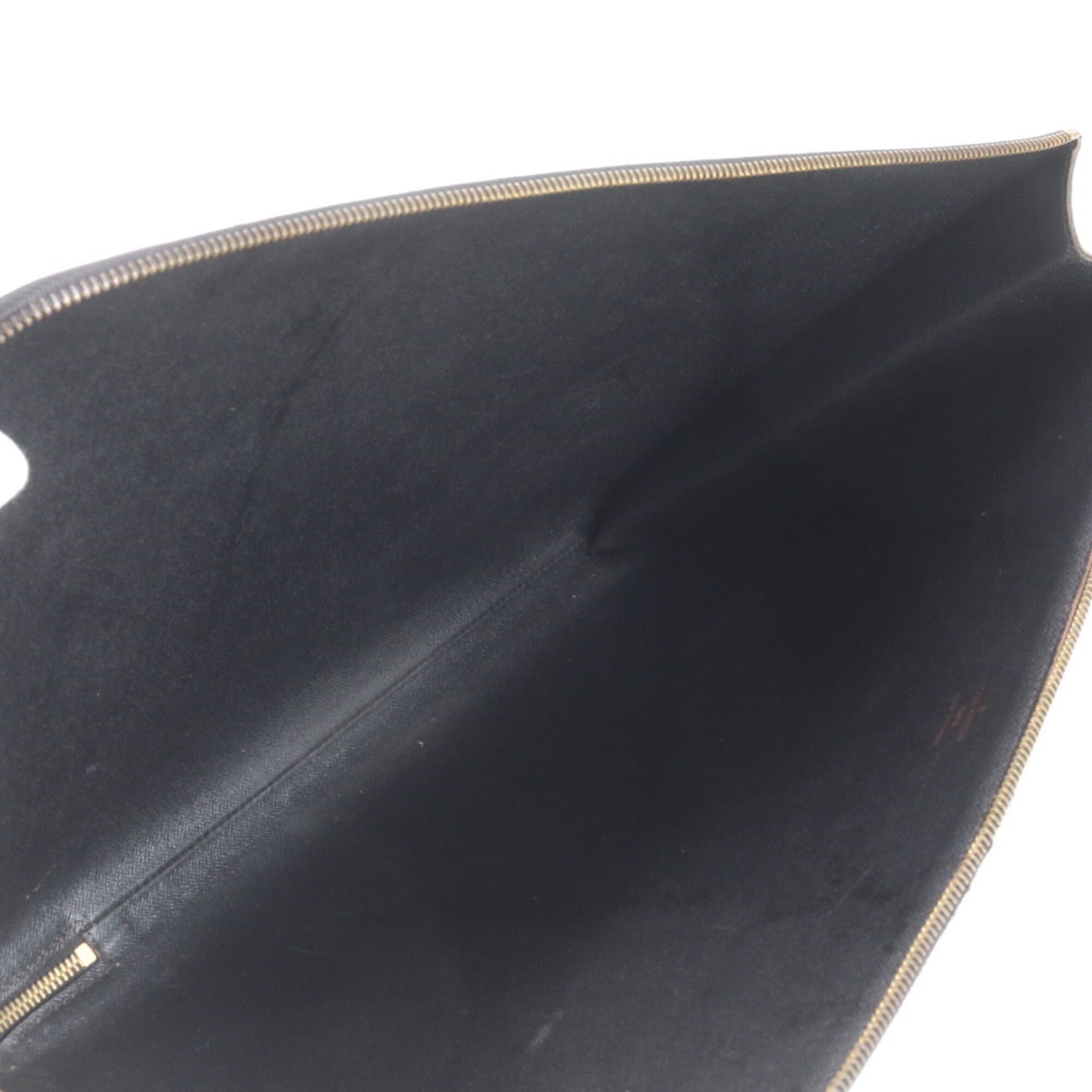 Louis Vuitton Epi Noir Epi Leather Clutch Bag Handbag (Pre-Owned)