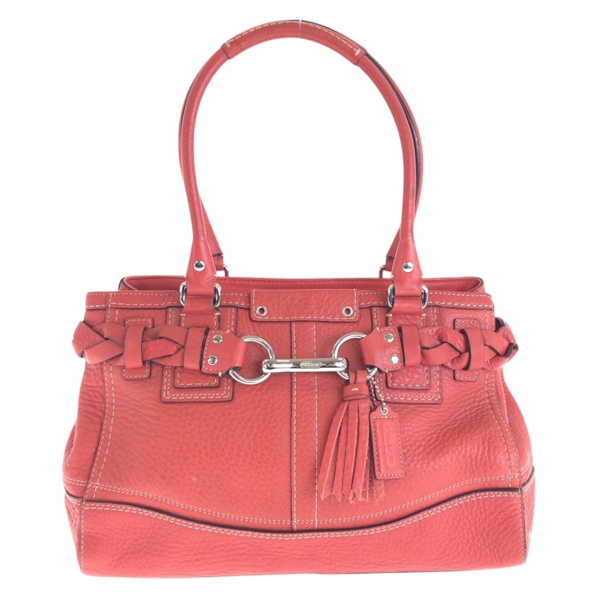 Coach Pink Leather Shoulder Bag Tote Bag (Pre-Owned)