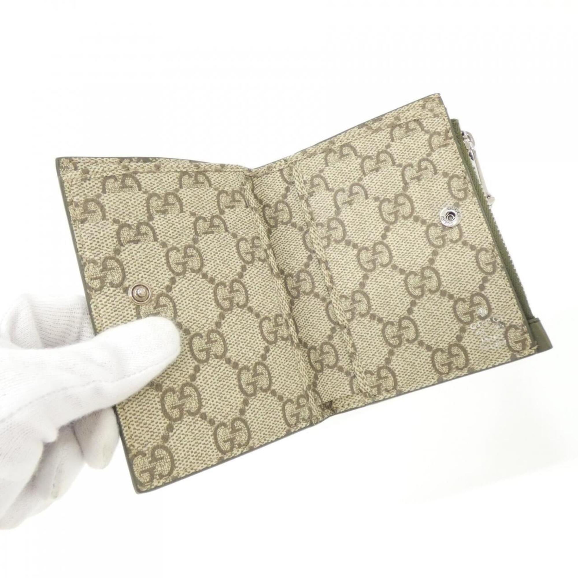 Gucci Green Leather Gg Supreme (Pre-Owned)