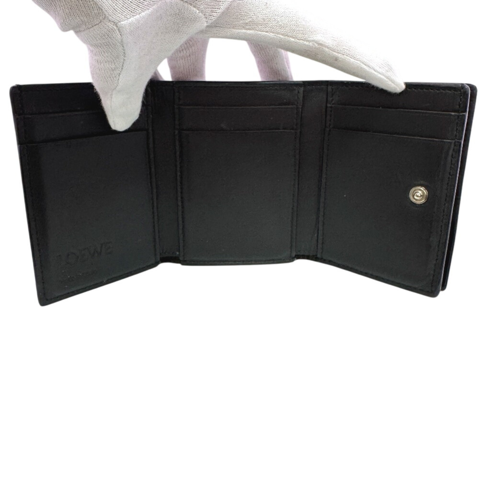 Loewe Black Leather Wallet (Tri-Fold) (Pre-Owned)