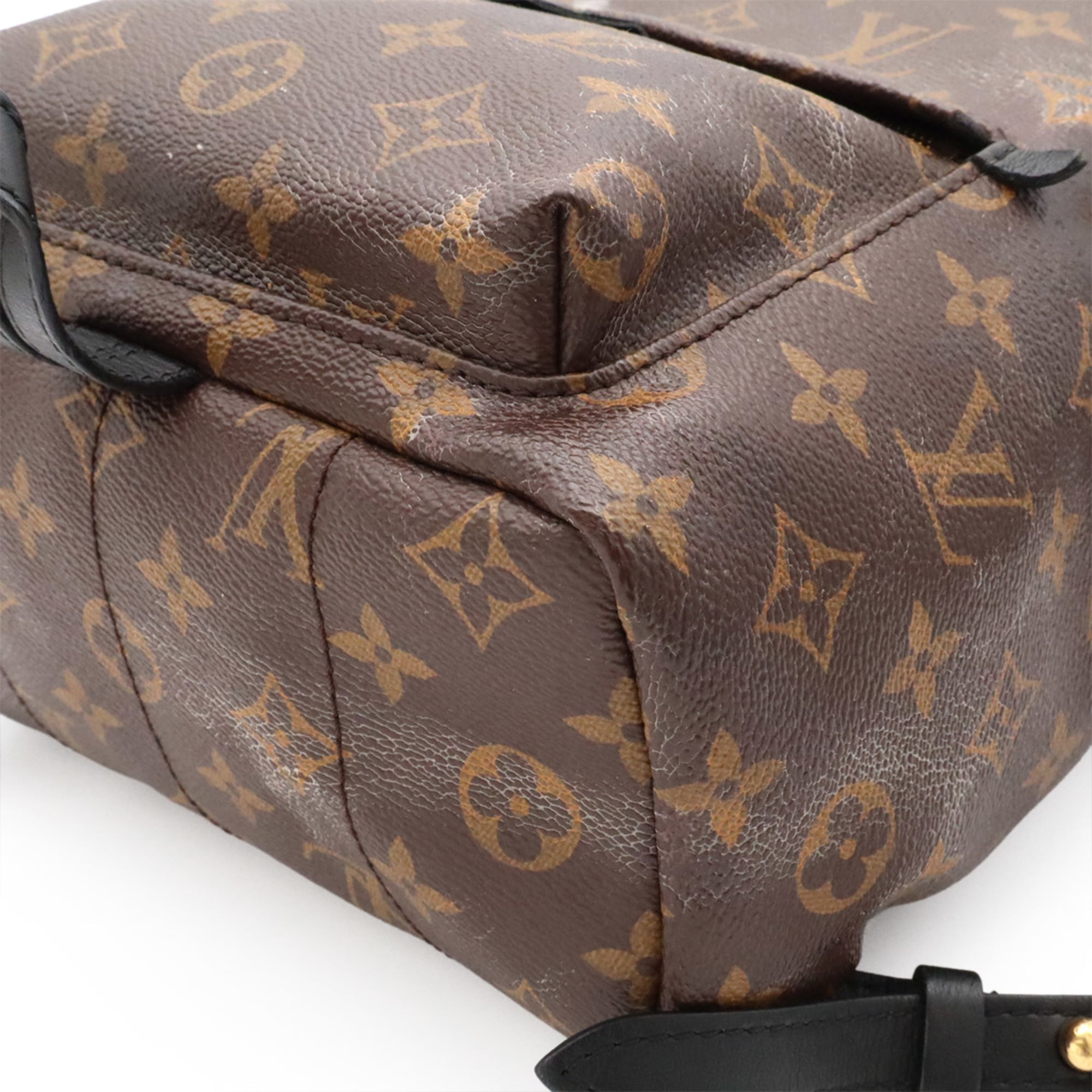 Louis Vuitton Brown Monogram Canvas Leather Backpack Shoulder Bag (Pre-Owned)