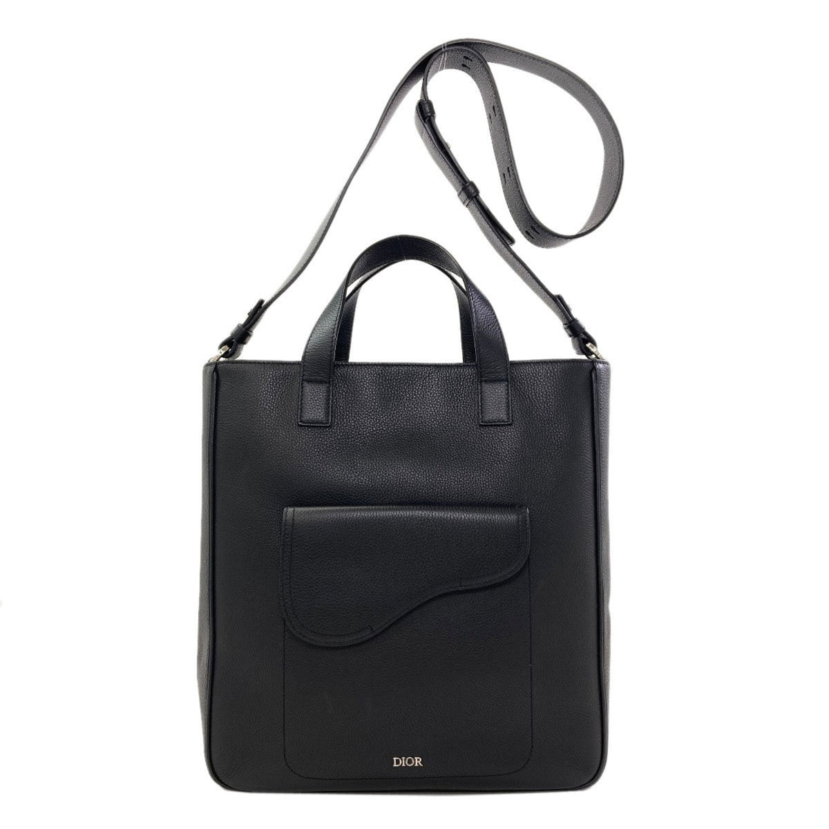 Christian Dior Black Leather Tote Bag (Pre-Owned)
