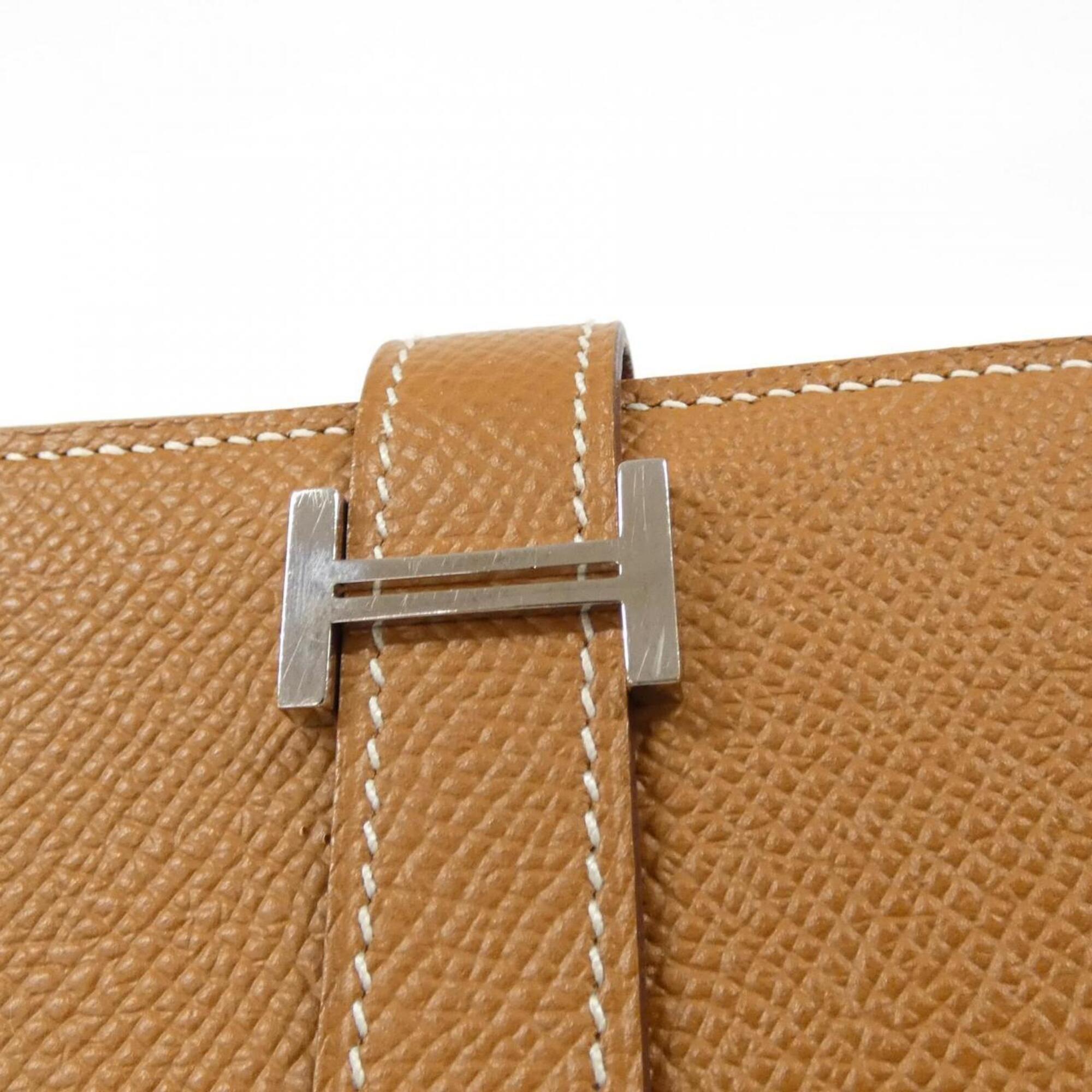 Hermes Brown Epsom Leather Long Wallet (Bi-Fold) (Pre-Owned)