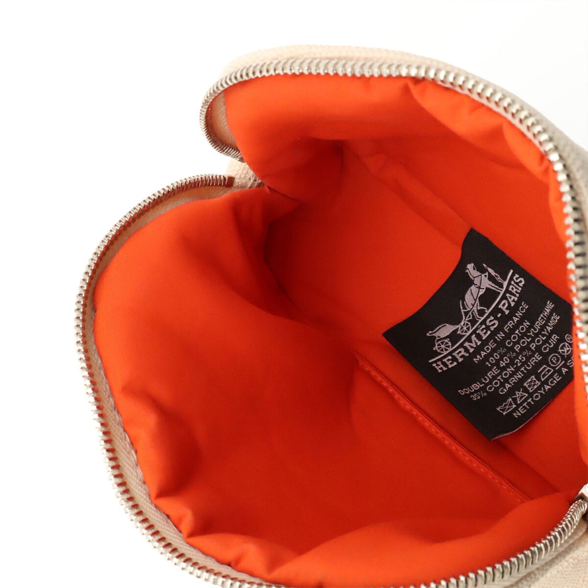 Hermes Natural Cotton Canvas Handbag Pouch (Pre-Owned)