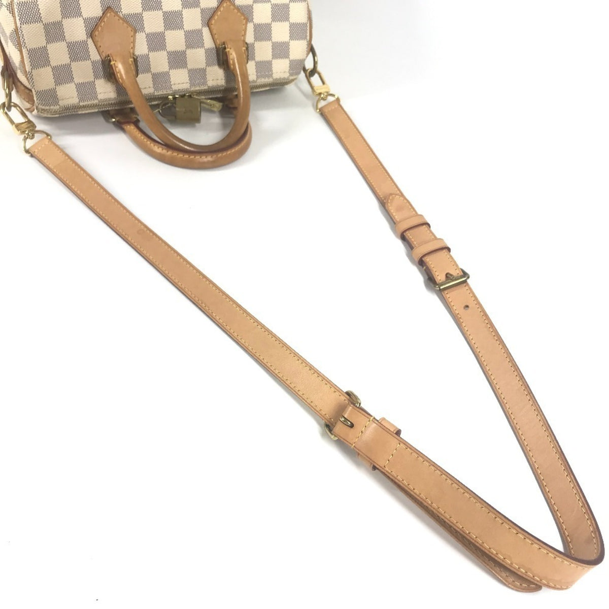 Louis Vuitton Damier Azur White Damier Azur Boston Bag Handbag Shoulder Bag (Pre-Owned)