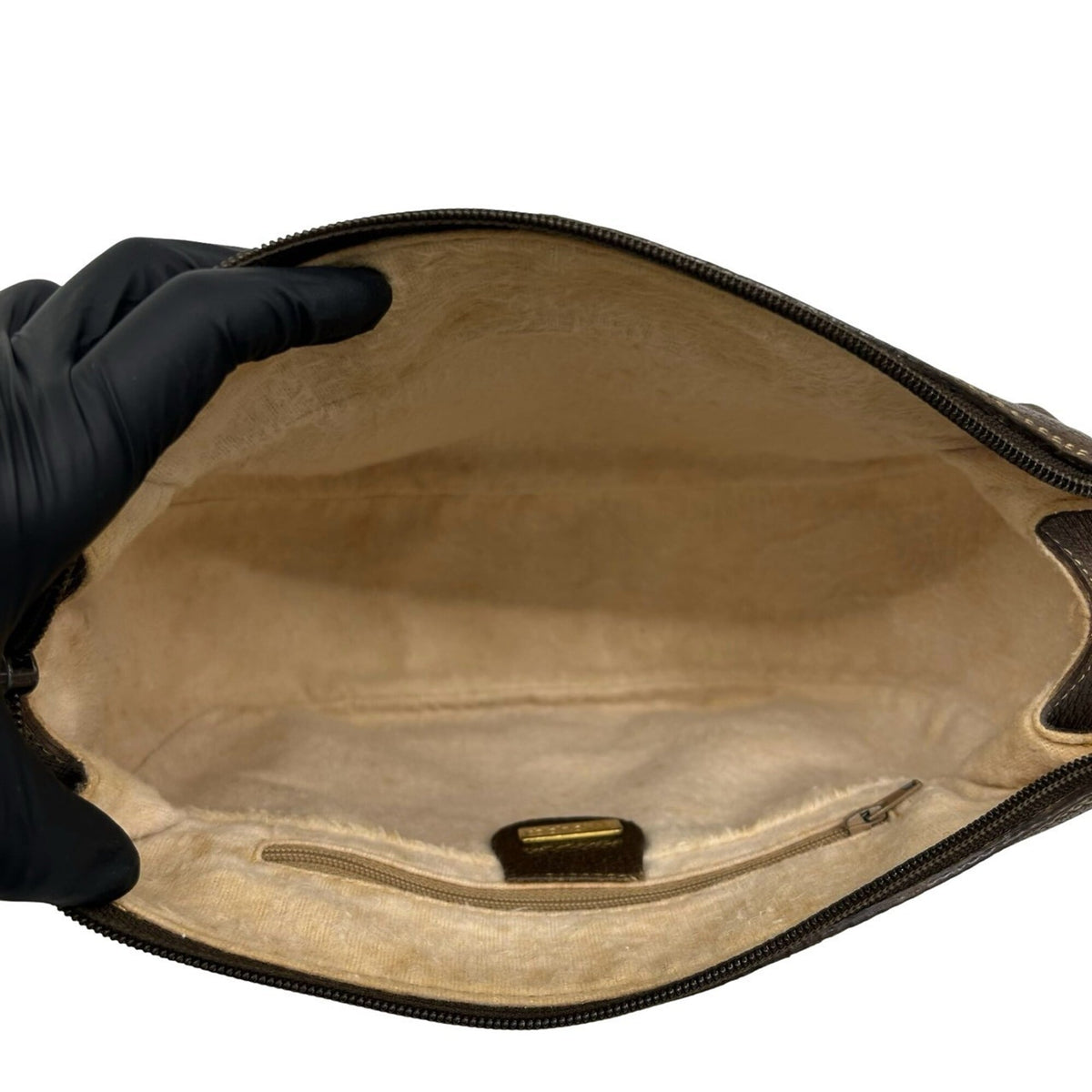 Gucci Brown Pvc Leather Pochette Shoulder Bag (Pre-Owned)