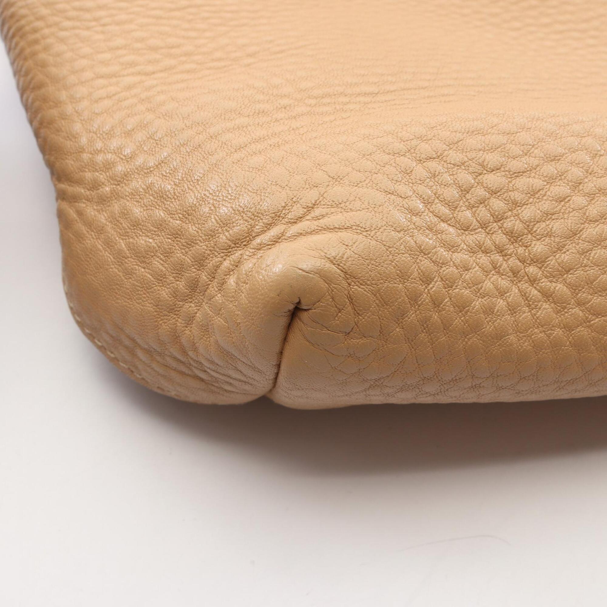Prada Beige Leather Handbag Tote Bag (Pre-Owned)
