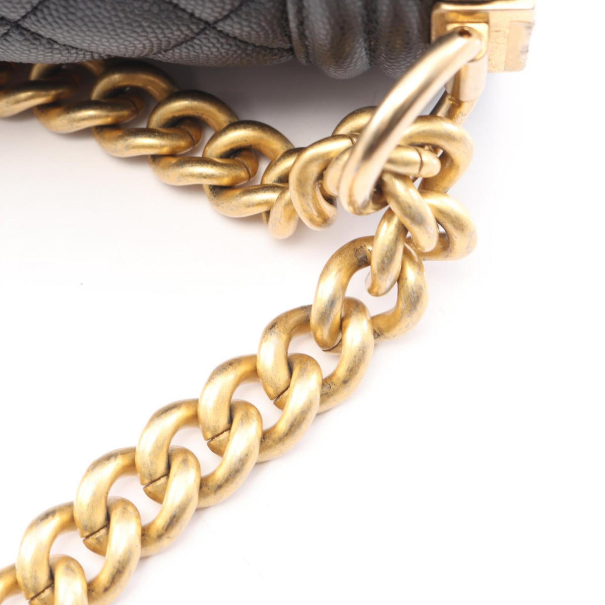 Chanel Black Grained Calfskin Handbag Shoulder Bag (Pre-Owned)