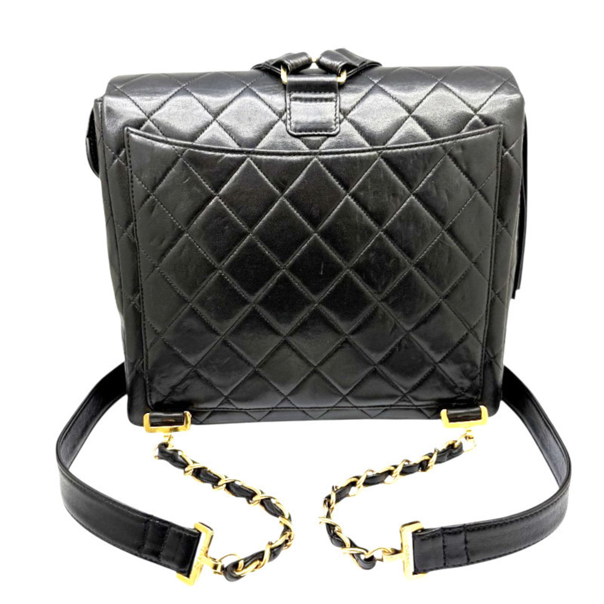 Chanel Black Leather Backpack (Pre-Owned)