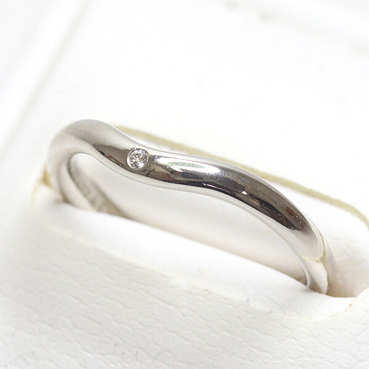 Tiffany Platinum Platinum 950 Band Ring (Pre-Owned)