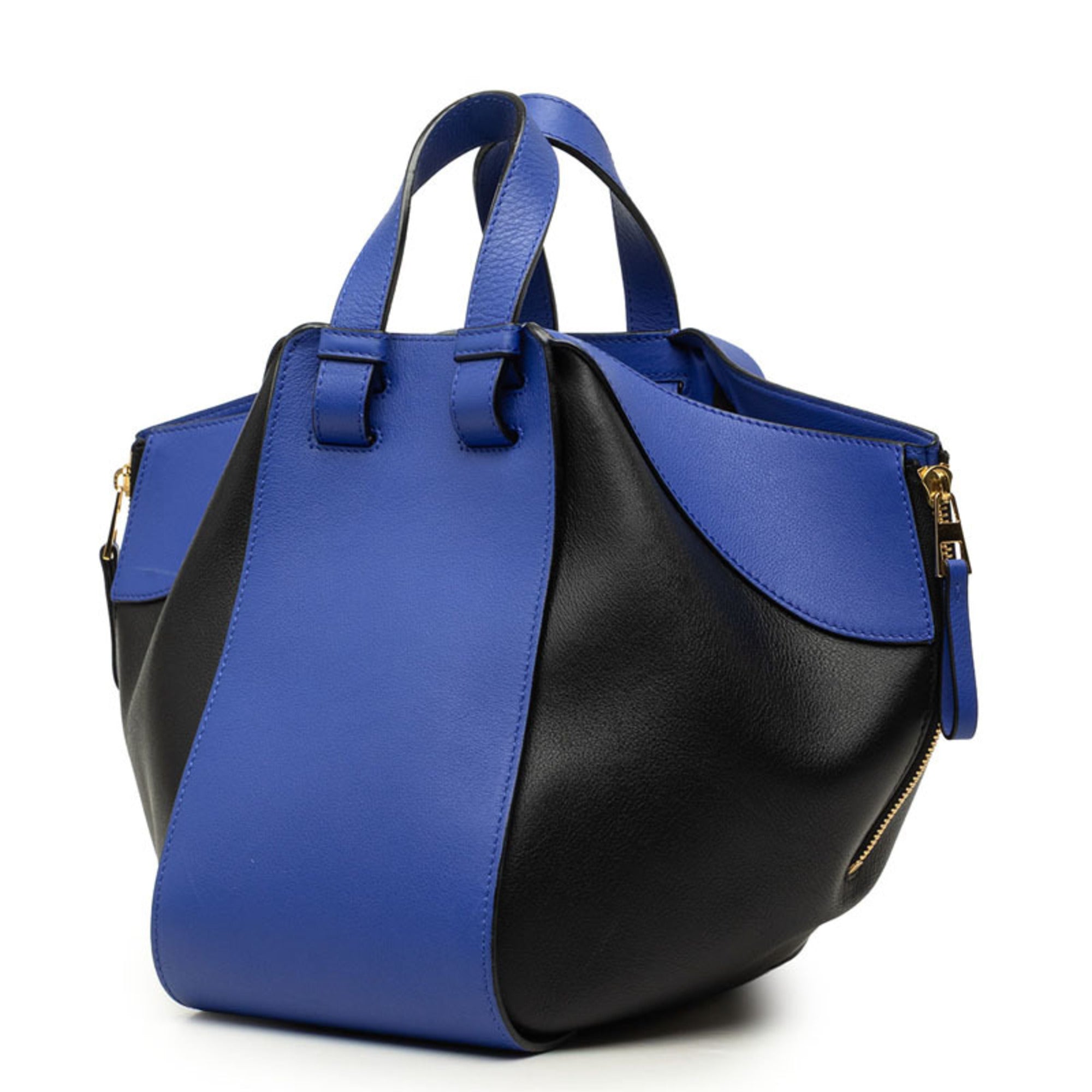 Loewe Black Blue Leather Handbag Shoulder Bag (Pre-Owned)