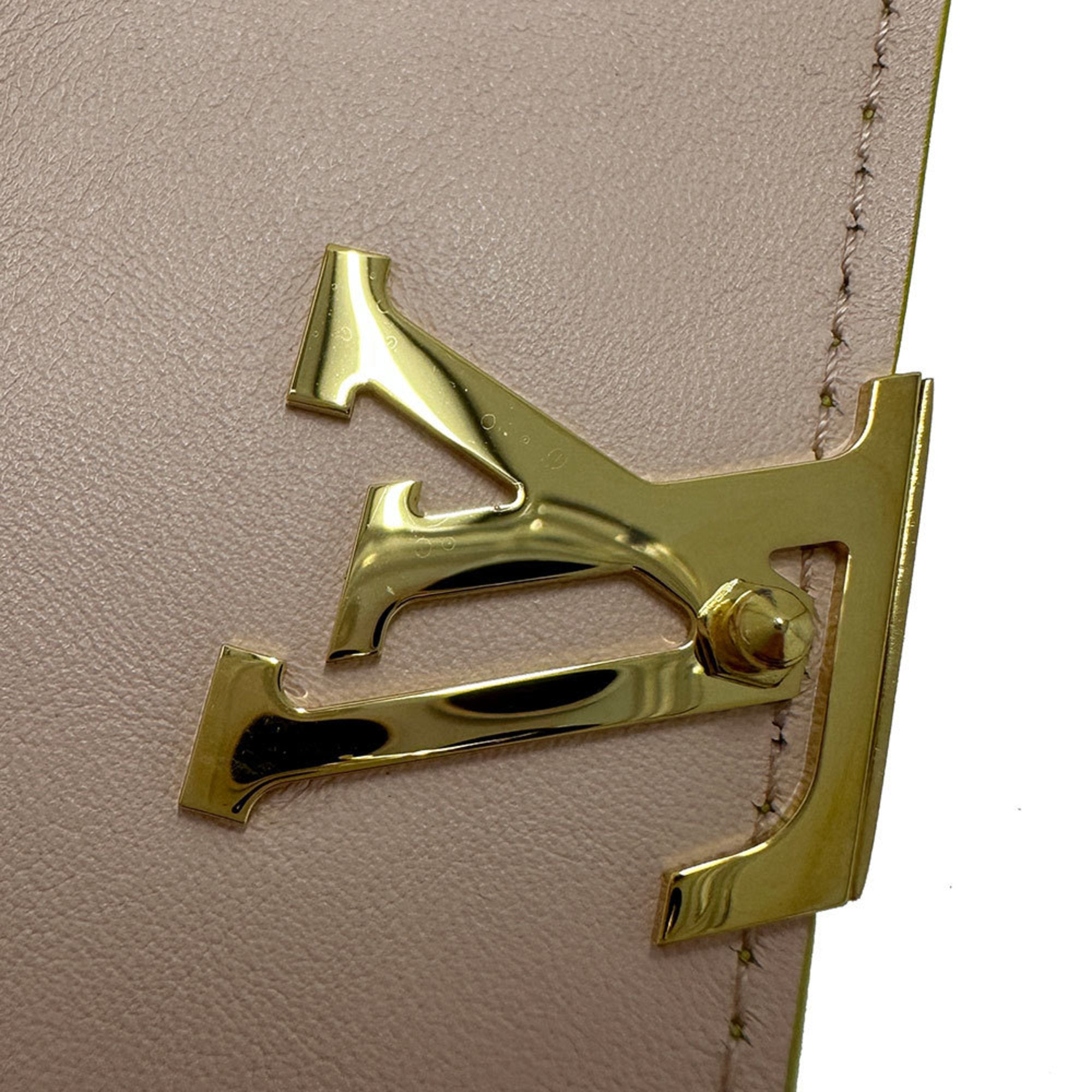 Louis Vuitton Taurillon Yellow Leather Wallet (Tri-Fold) (Pre-Owned)