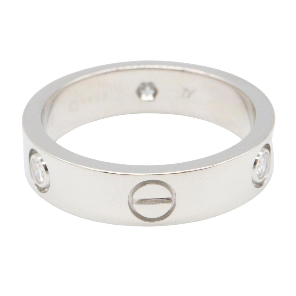 Cartier Silver Clear Band Ring (Pre-Owned)