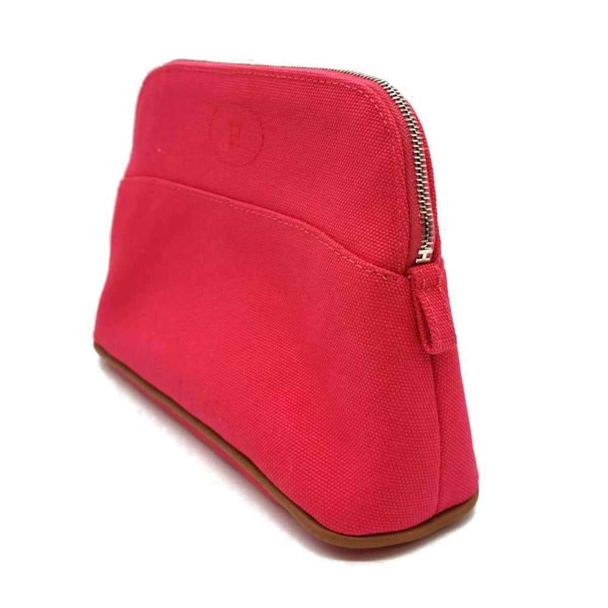 Hermes Bolide Pink Canvas Pouch (Pre-Owned)