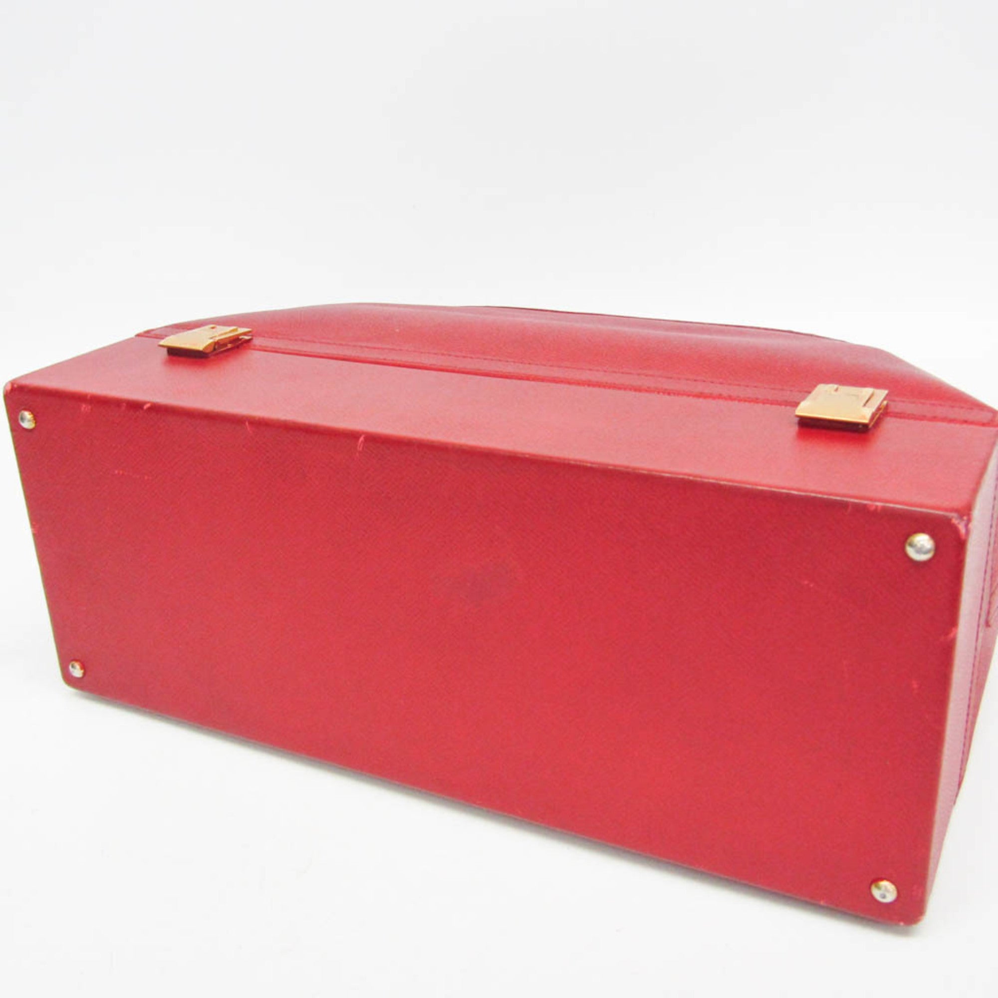 Hermes Red Color Courchevel Leather Handbag (Pre-Owned)