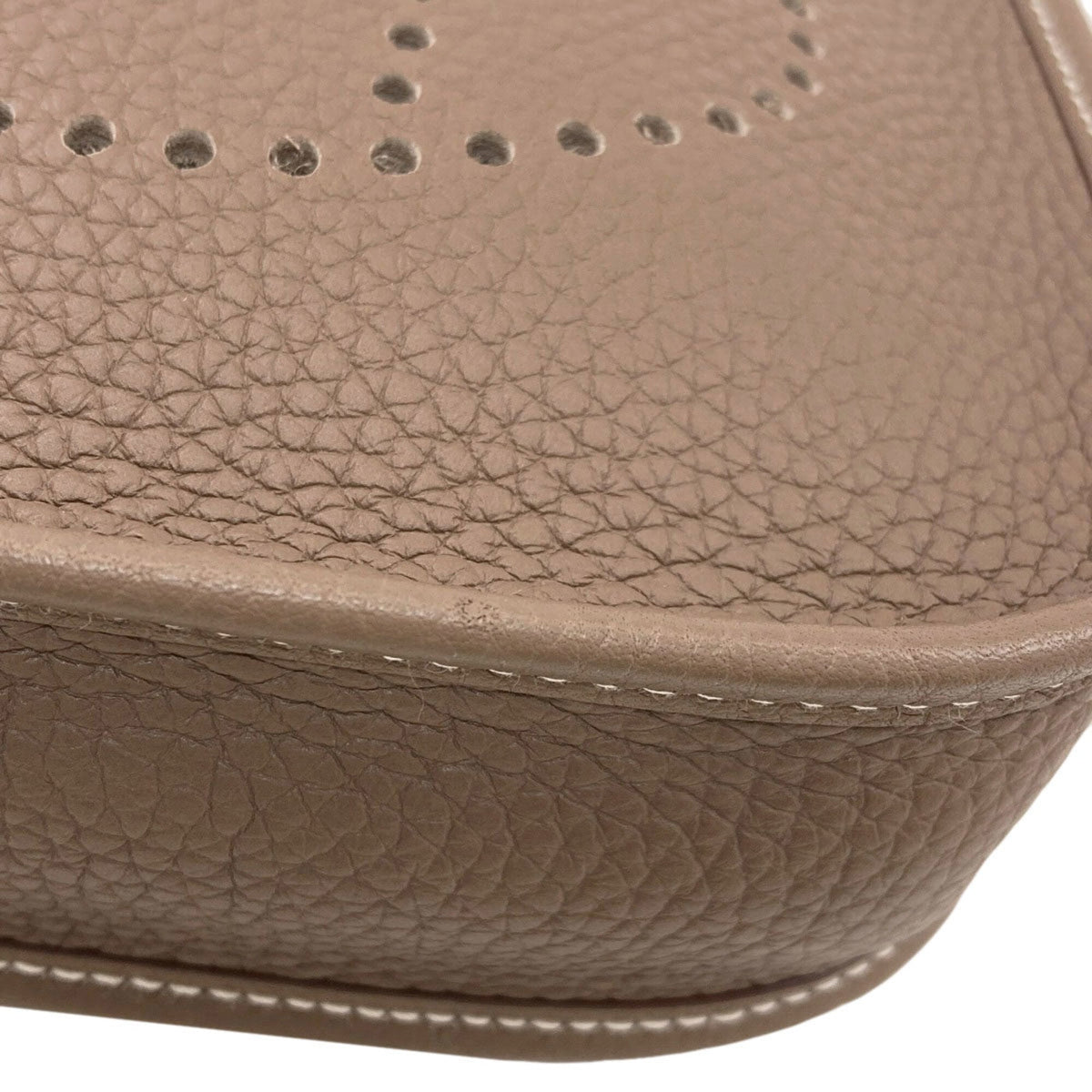 Hermes Etoupe Gray Leather Shoulder Bag (Pre-Owned)