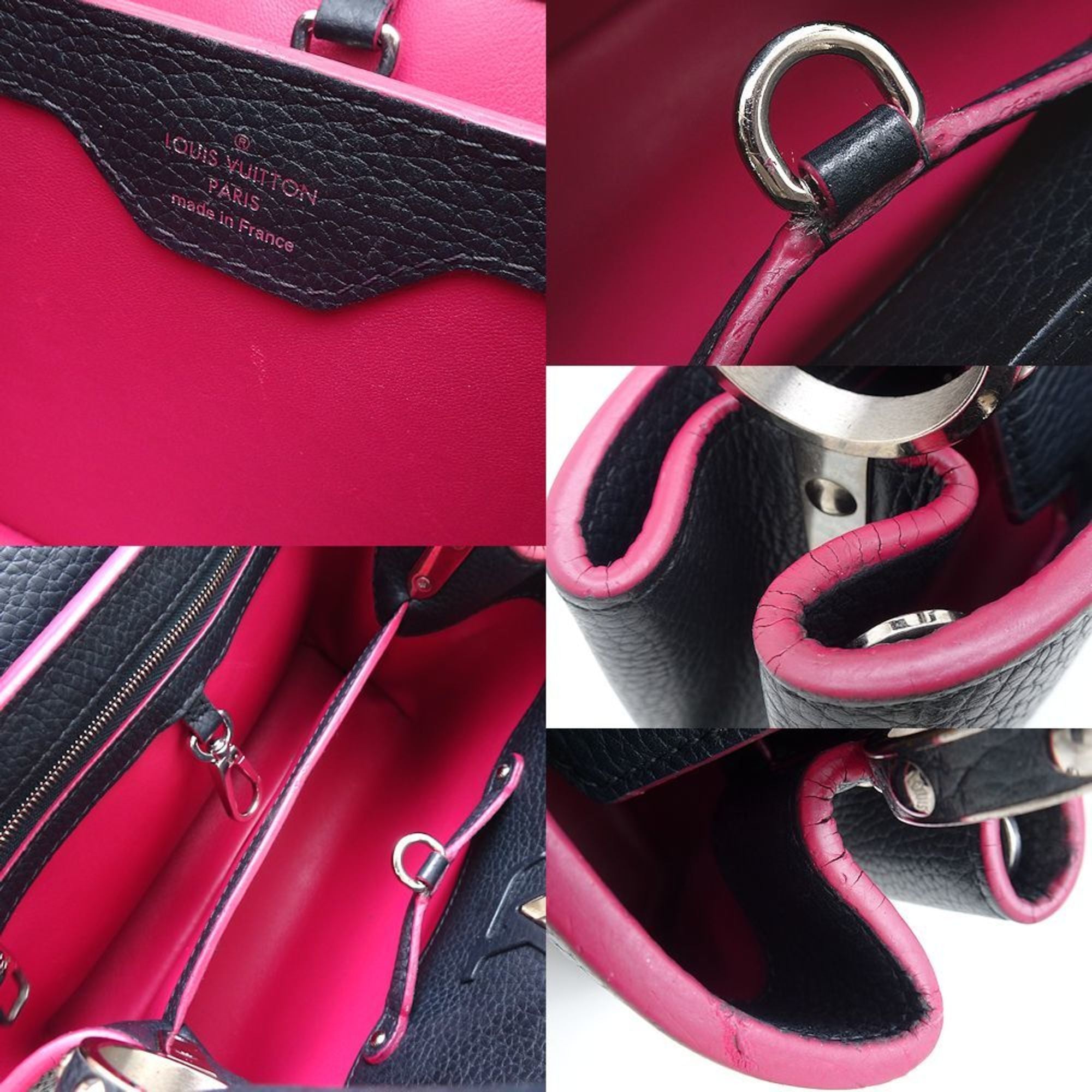 Louis Vuitton Cobalt Fuchsia Leather Handbag (Pre-Owned)