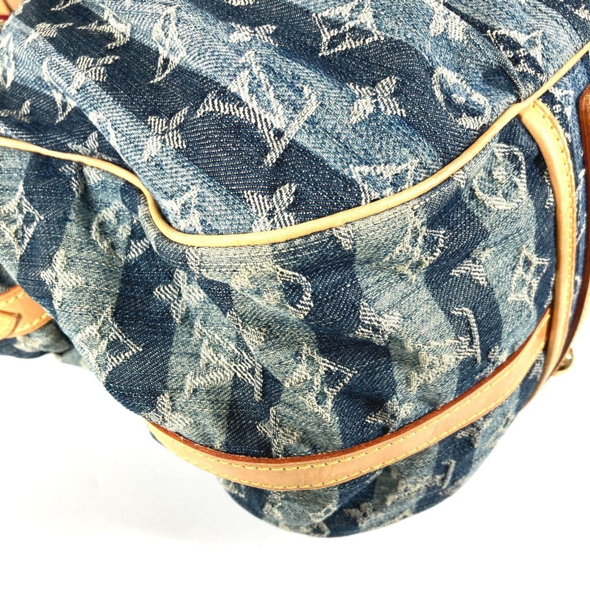 Louis Vuitton Blue Monogram Denim Handbag Shoulder Bag (Pre-Owned)